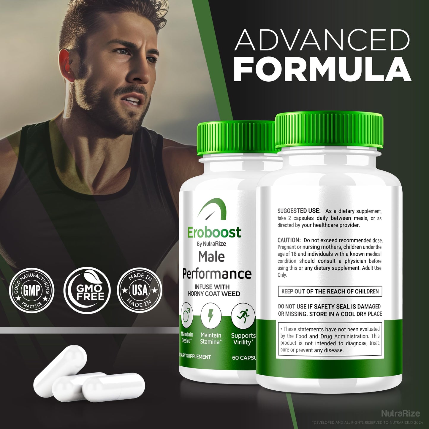 NutraRize Eroboost Supplement for Men Capsule 180 Capsules