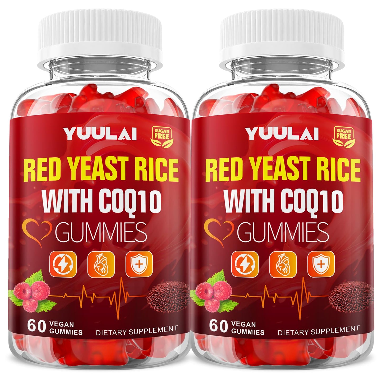 YUULAI Red Yeast Rice with CoQ10 Gummies, 120 Count