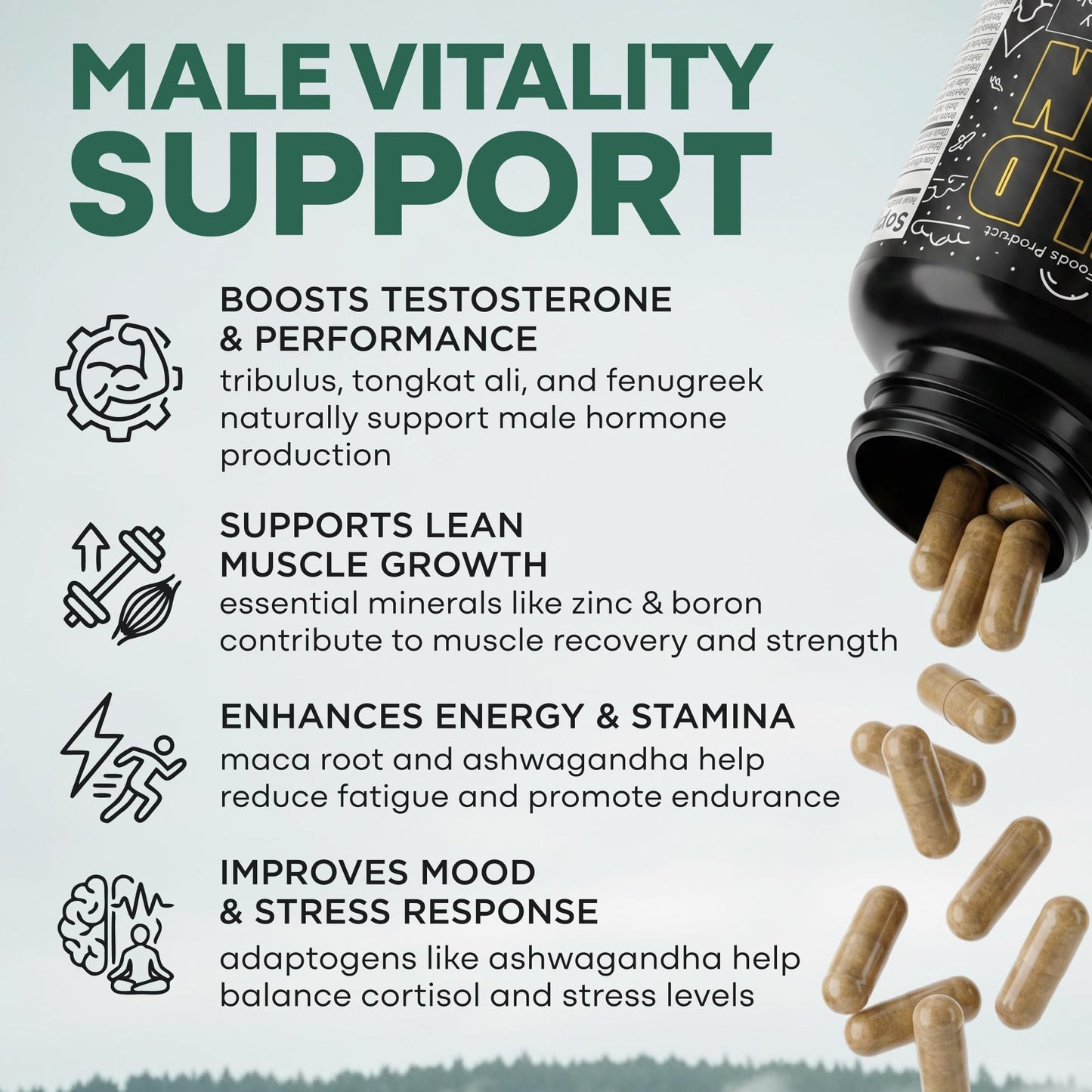 Wild Foods Herbal Stack for Man Capsule 90 Capsules
