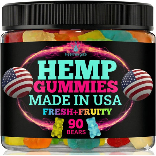 Healthergize Hemp Gummies for Sleep and Rest Gummy, 90 Count