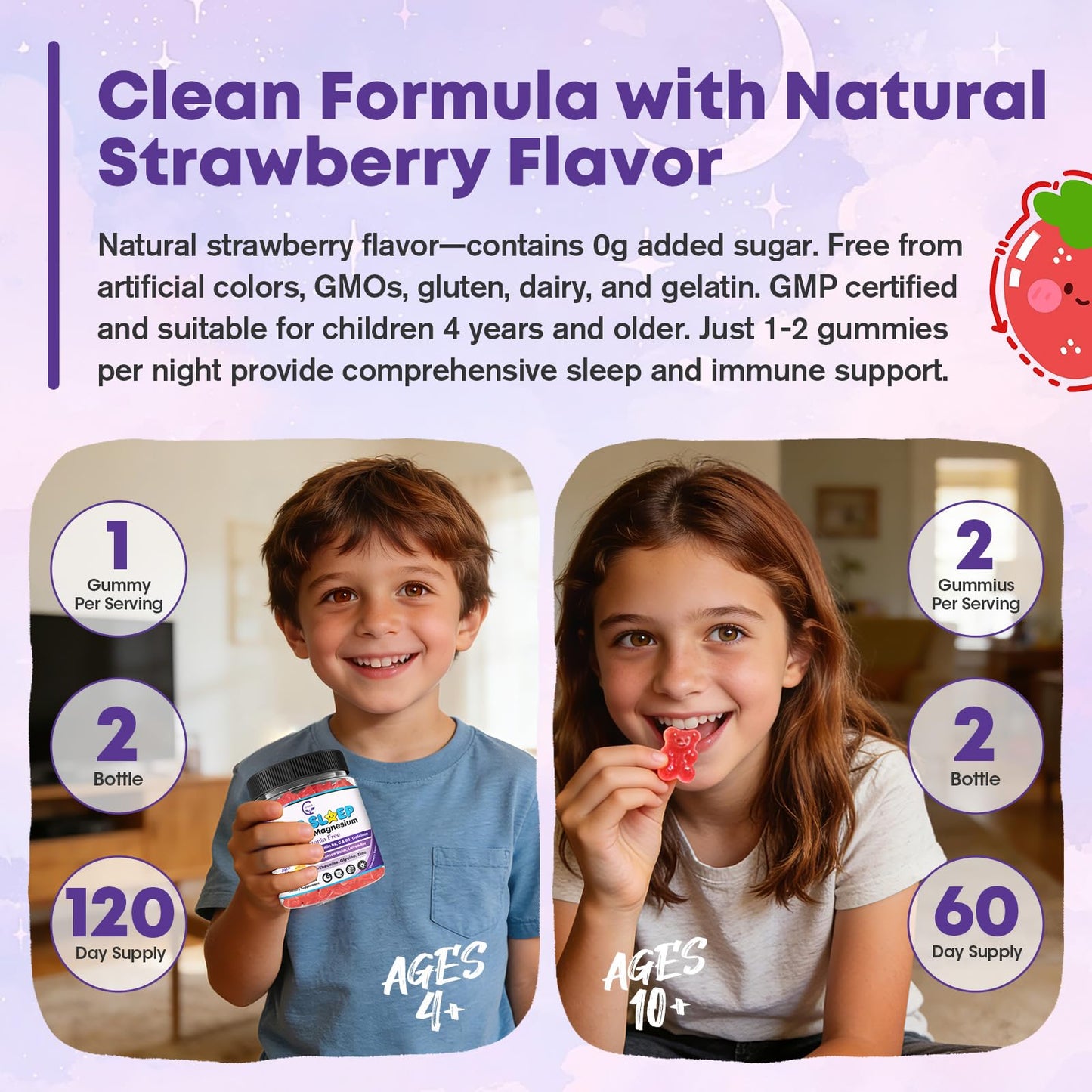 GORNVB Kids Sleep Gummies Gummy, 120 Gummies
