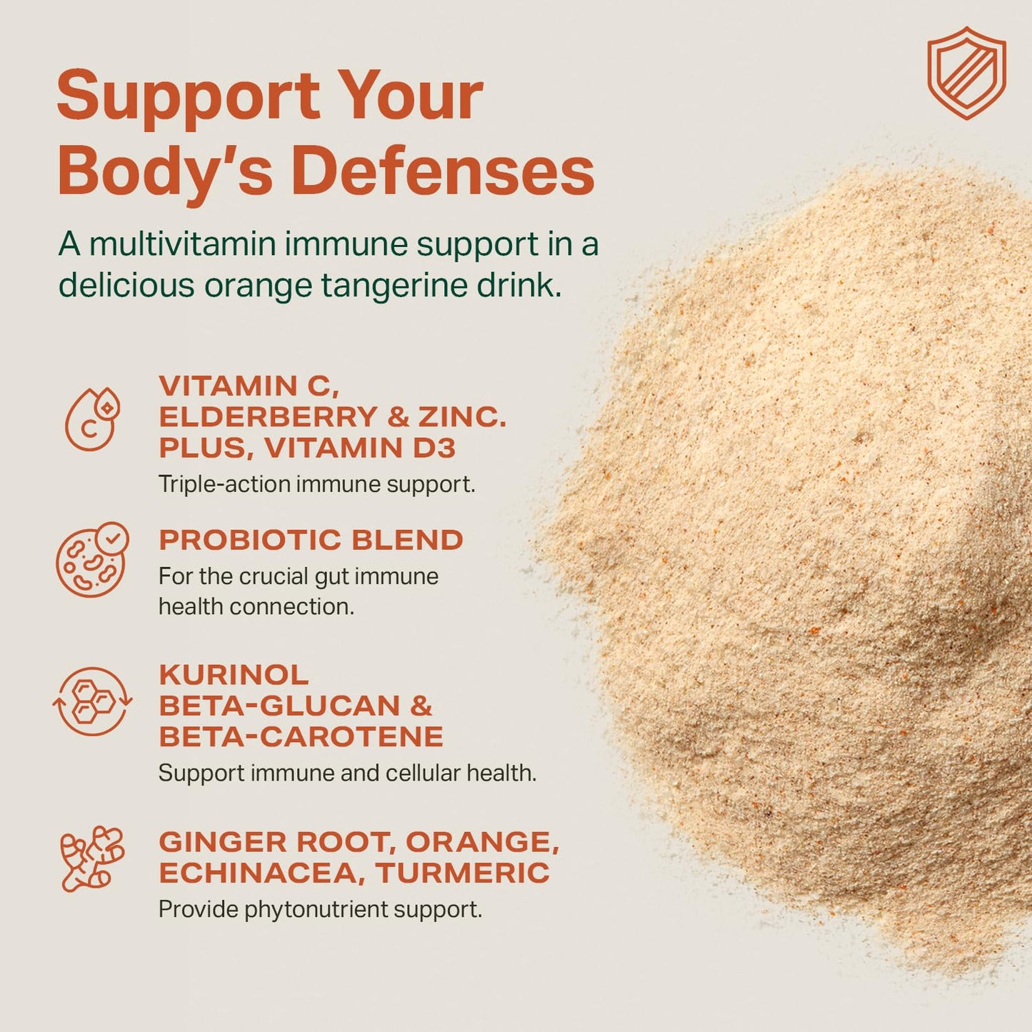 Proper The Oranges Immune Support - Superfood Powder with Vitamin C and Zinc, 30 Servings