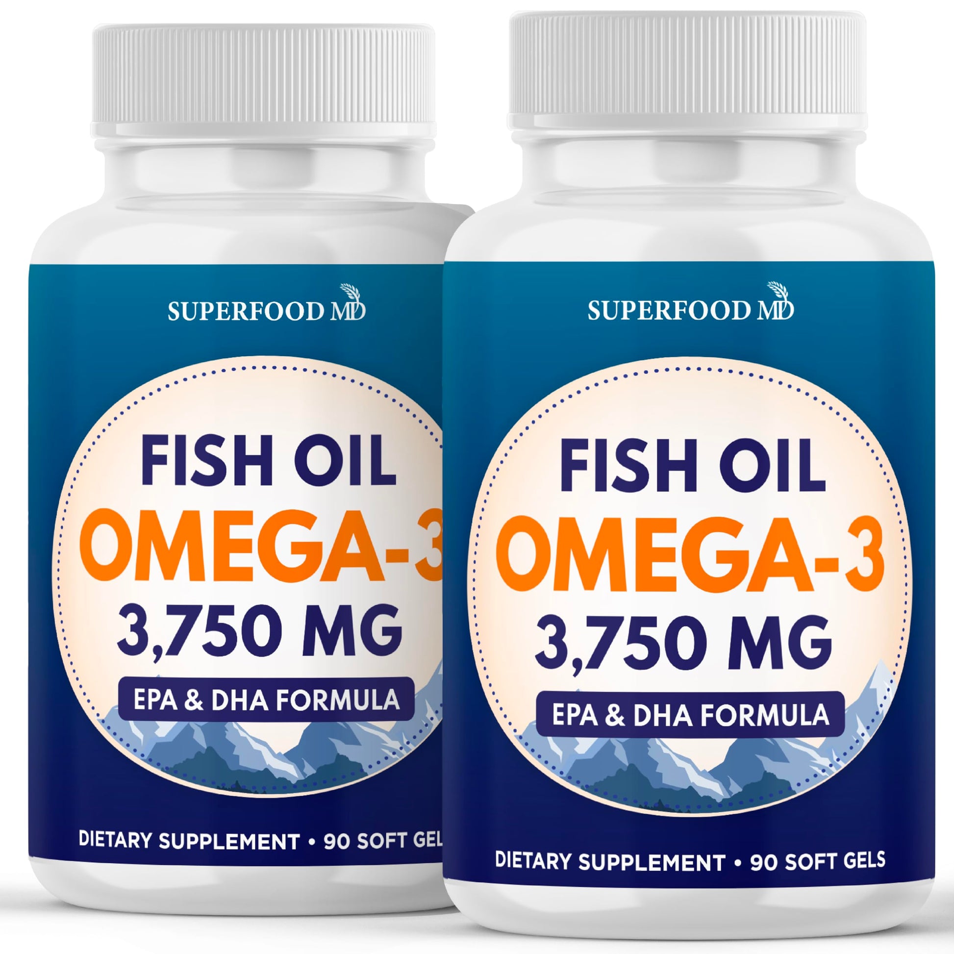 Superfood MD Triple Strength Omega-3 Fish Oil Softgels 180