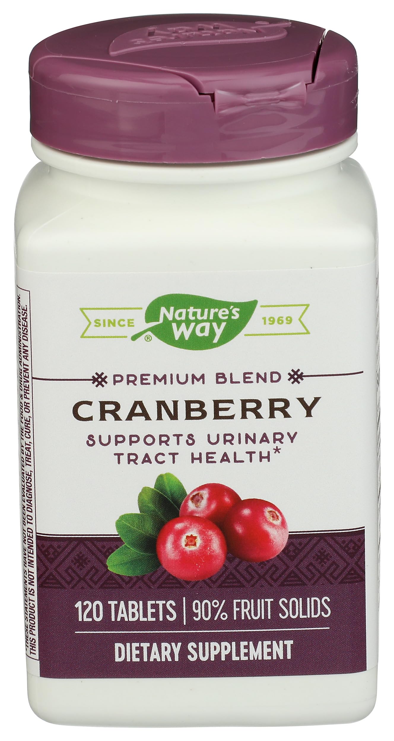 Nature's Way Premium Potency Standardized Cranberry Tablets 120 Count