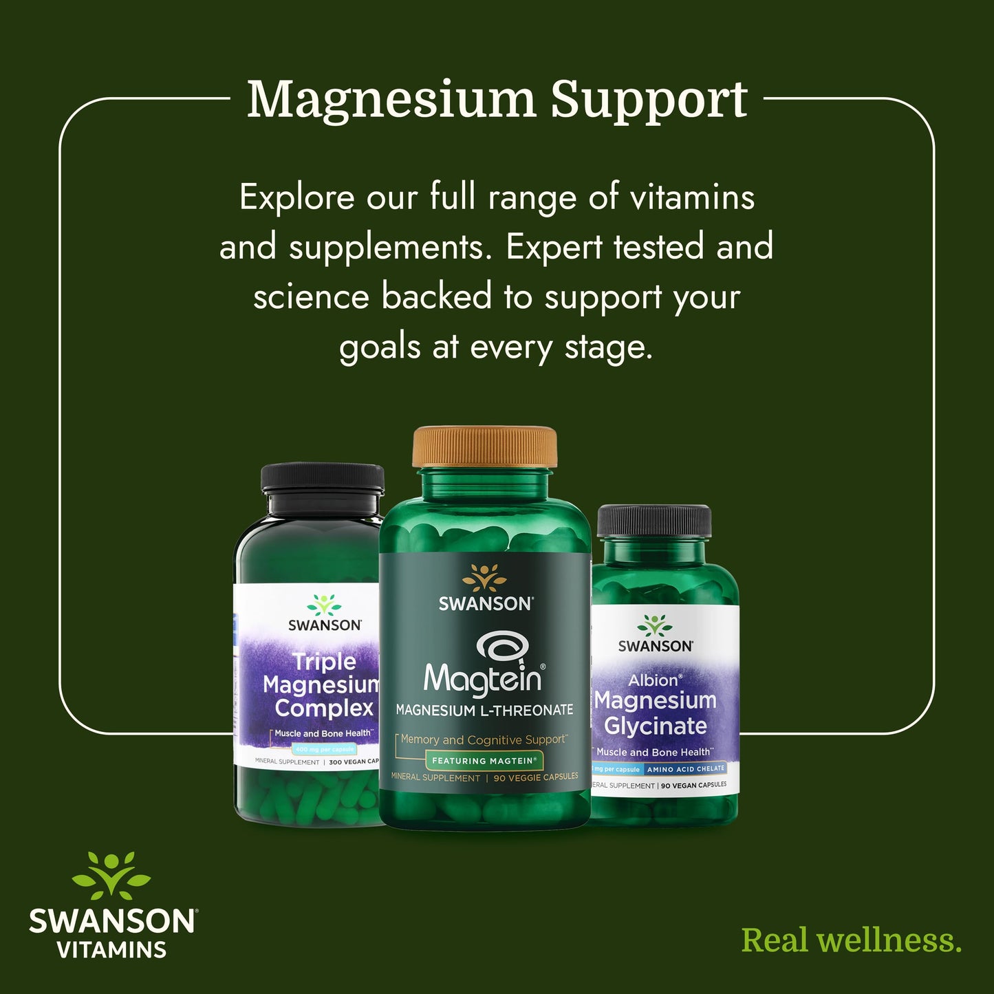 Swanson Triple Magnesium Complex Capsule 30 Count