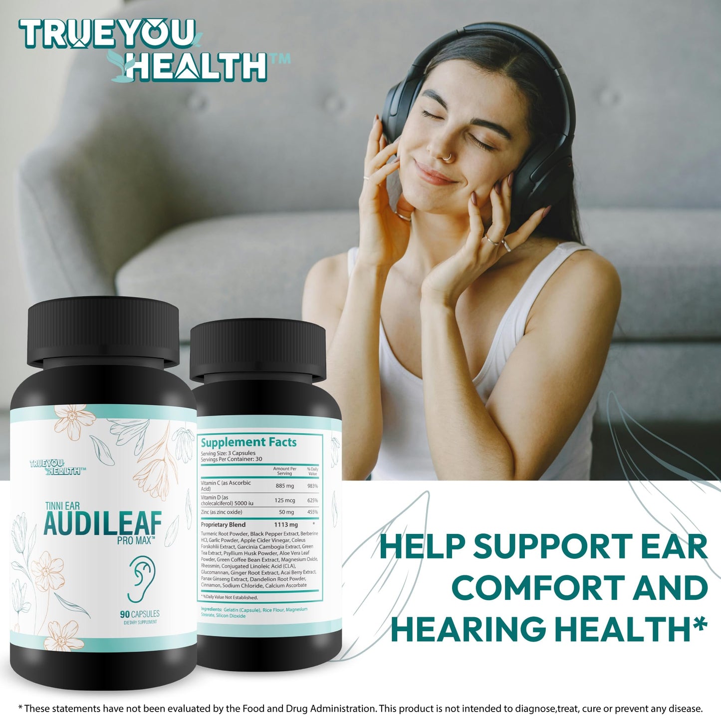 True You Health Audileaf Pro Max Capsules 90