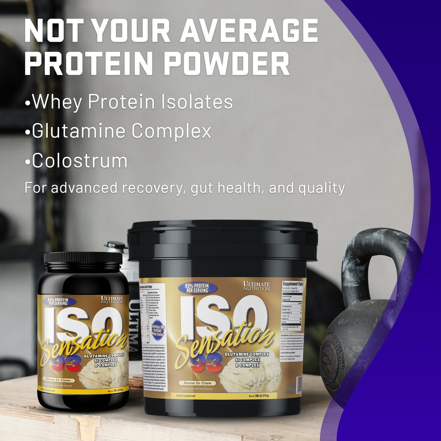 Ultimate Nutrition ISO Sensation 93 Whey Isolate Banana Ice Cream Powder 80