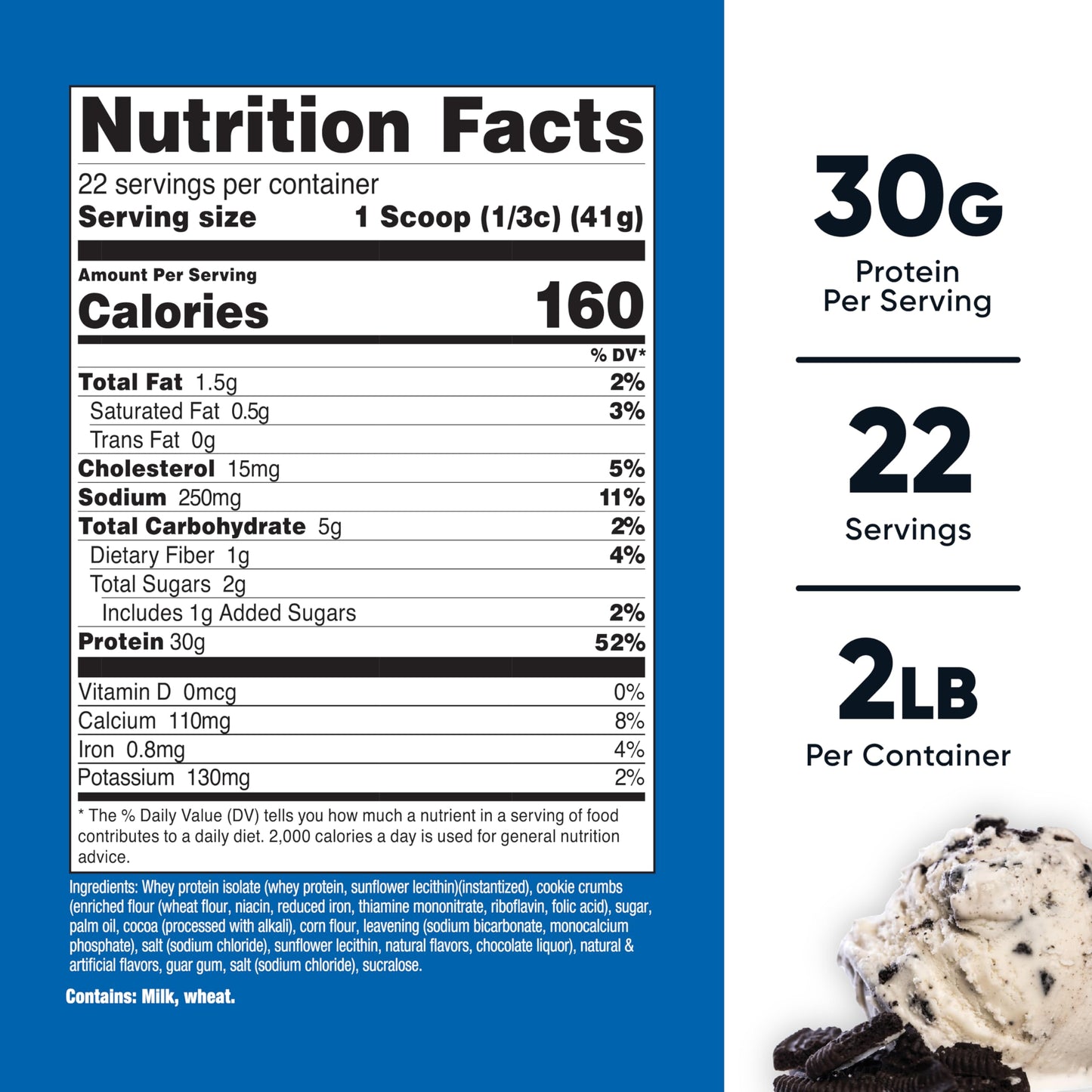 Nutricost Whey Protein Isolate Powder Cookies N Cream 32 Ounces