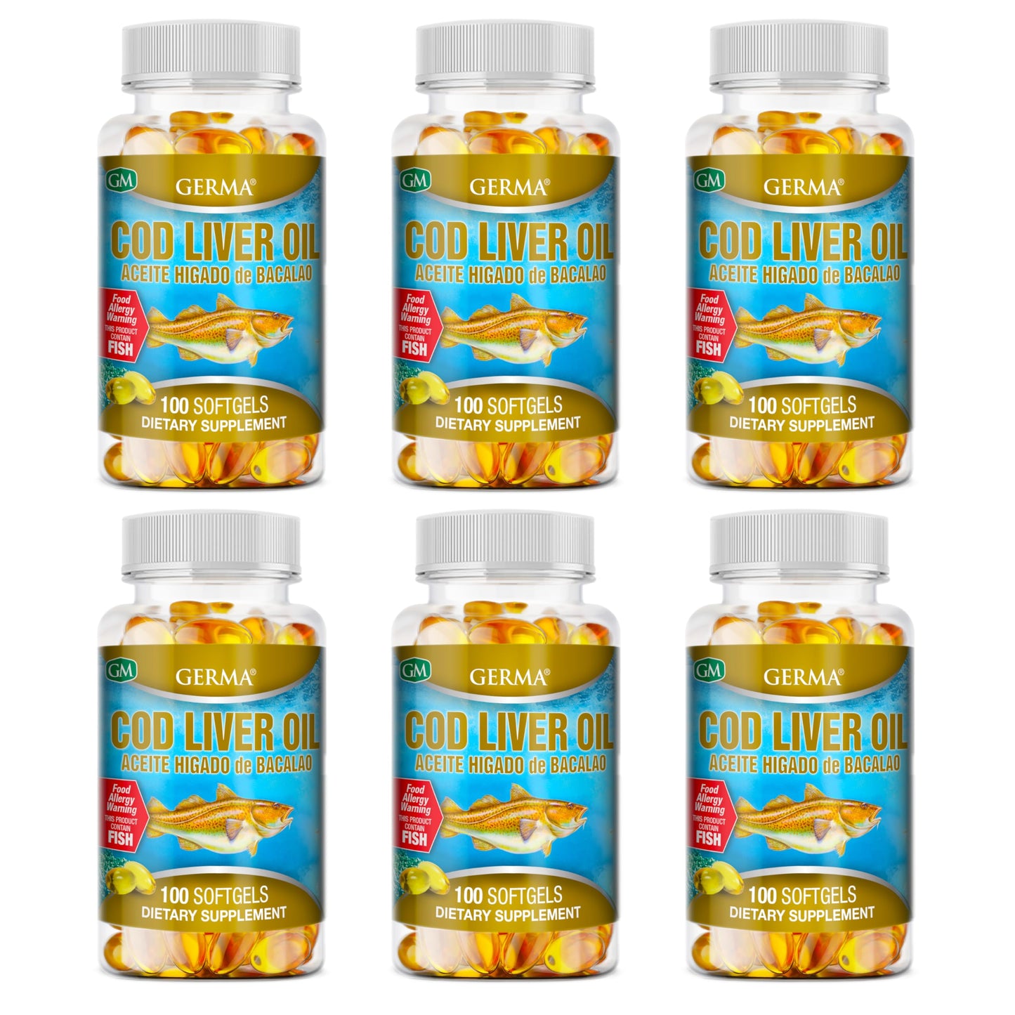 Germa Cod Liver Oil Capsules, 100 Capsules