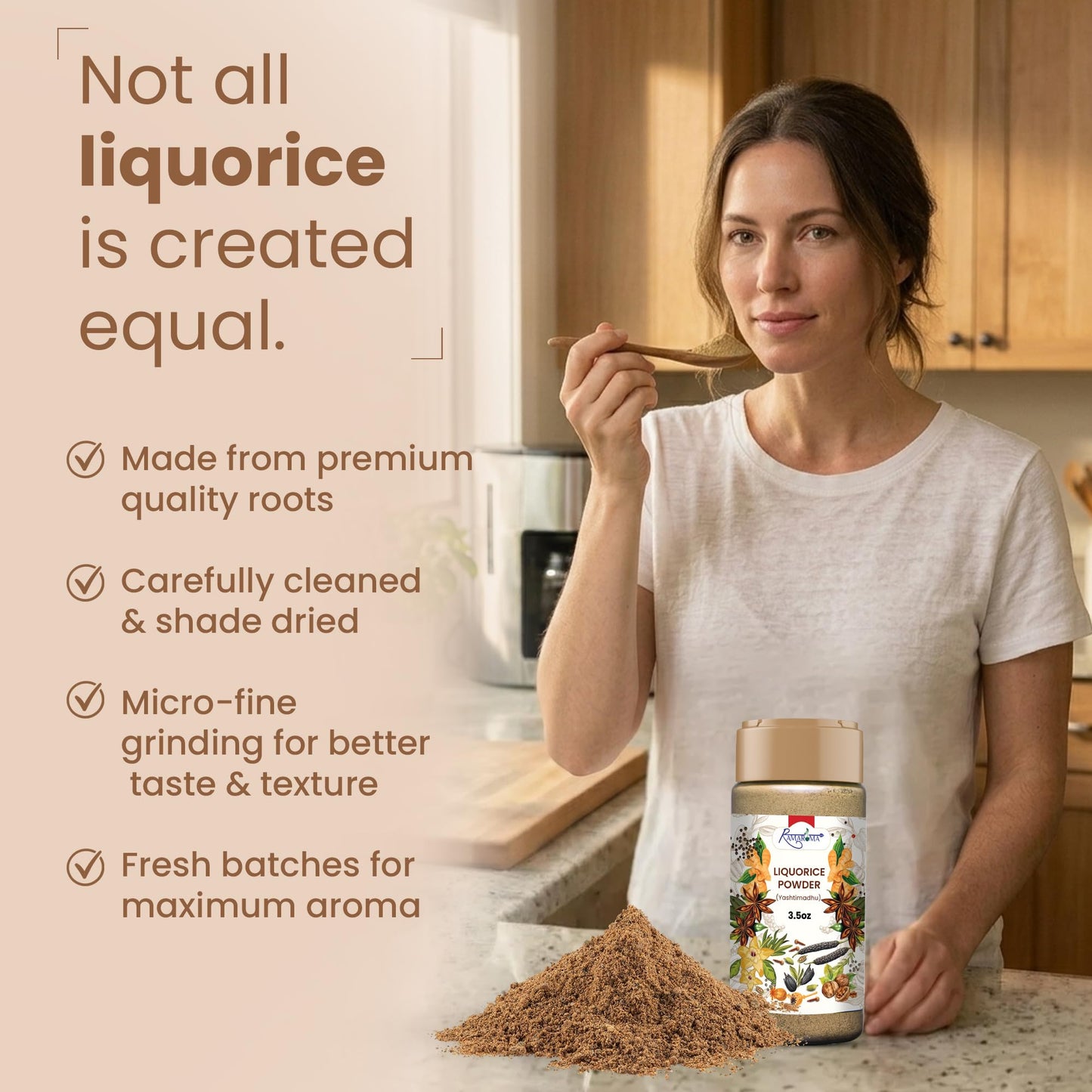 Ramaroma Organic Liquorice Powder (Mulethi) Powder 12 oz