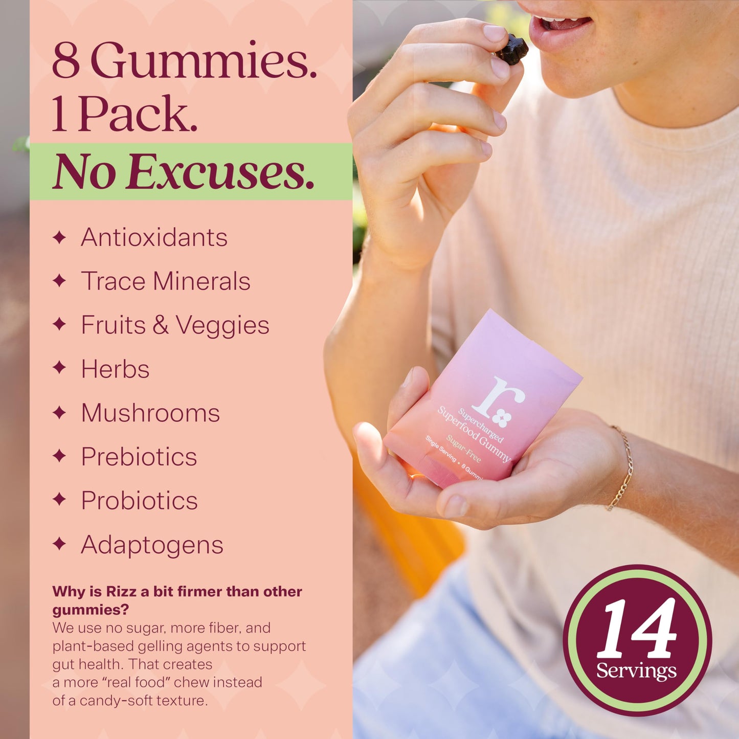 Rizz Sugar-Free Green Gummies 240 Count