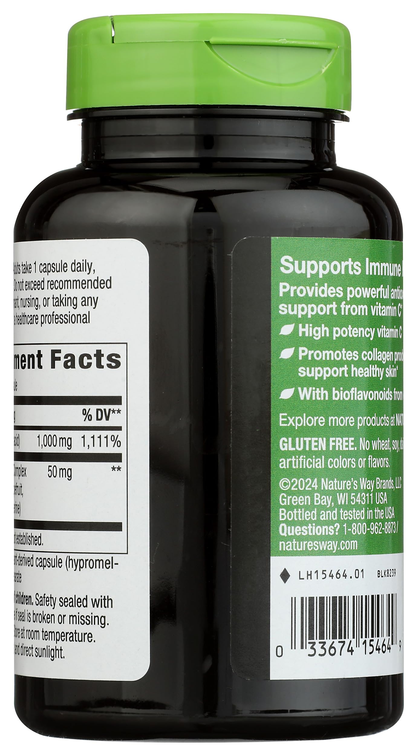 Nature's Way Extra Strength Vitamin C with Bioflavonoids, 100 Vegan Capsules