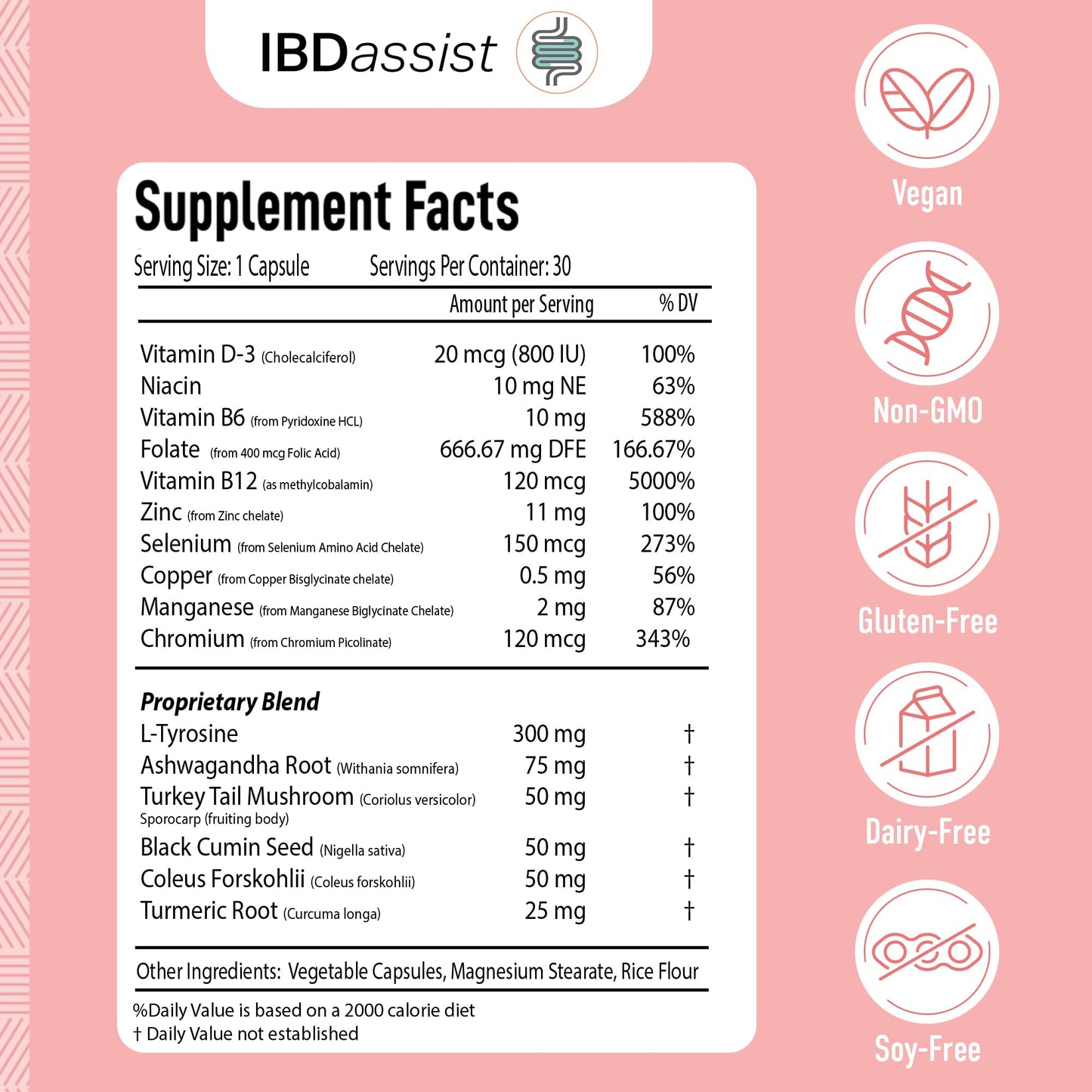 IBDassist Hashi Aid Thyroid Support for Women & Men Capsule 30 Capsules
