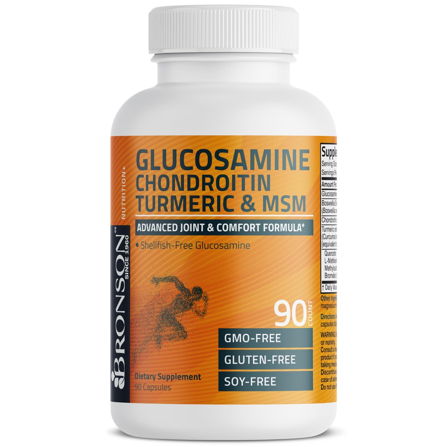 Bronson Glucosamine Chondroitin Turmeric & MSM Advanced Joint & Cartilage Formula, 90 Capsules