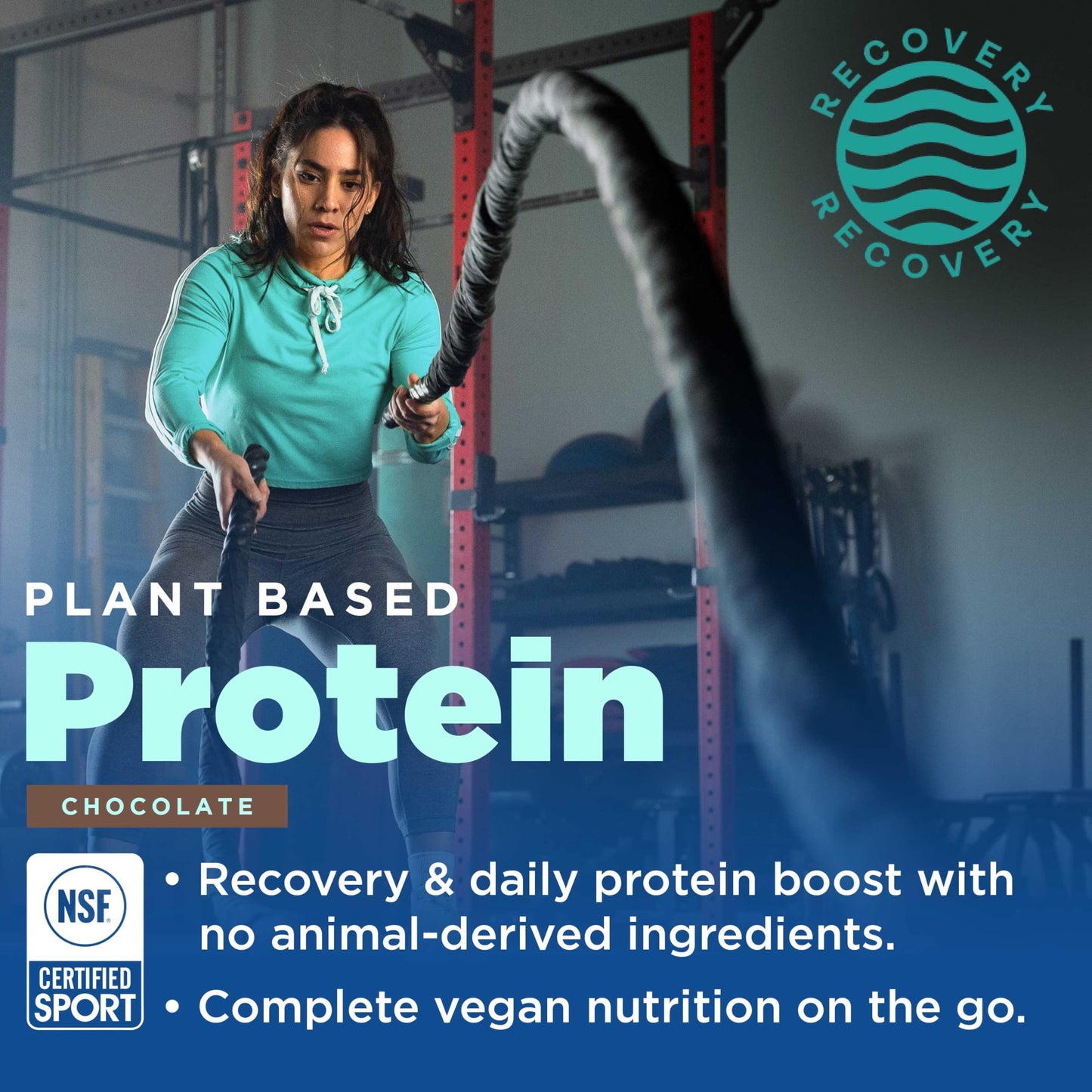 Gnarly Nutrition Vegan Plant Protein Powder – Chocolate, 2 lb, 32 Servings
