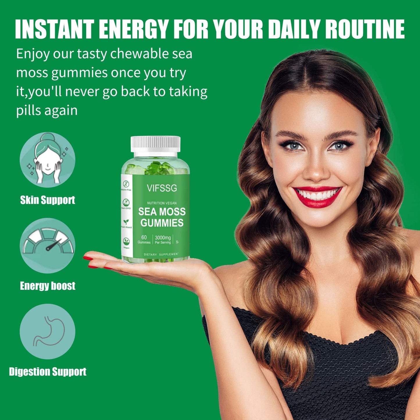 VIFSSG Sea Moss Gummies 60 Gummies