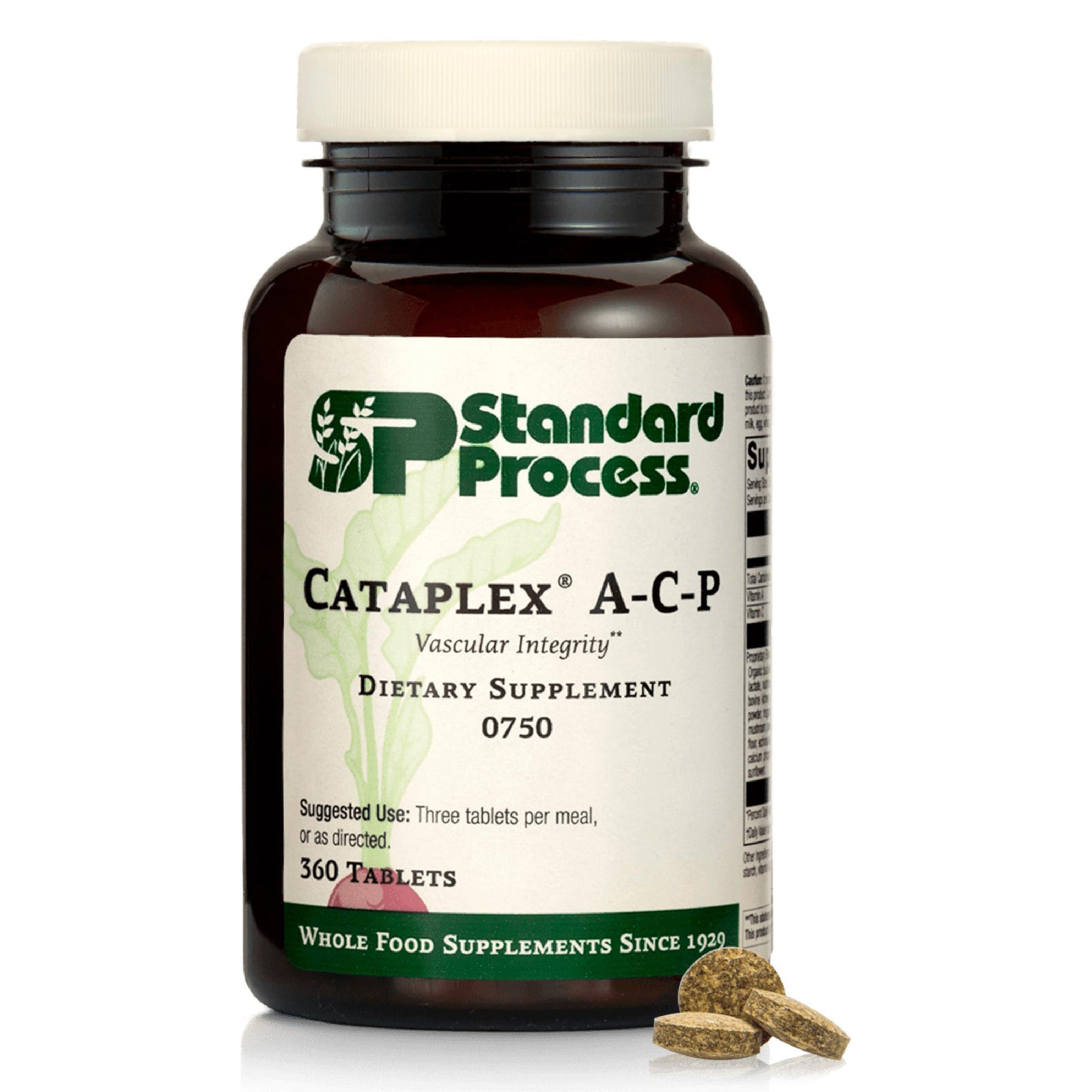 Standard Process Inc. Cataplex A-C-P Healthy Cell & Tissue Dietary Supplement - Non-Dairy & Non-Soy - Vascular & Immune Supplement Care, 360 Tablets