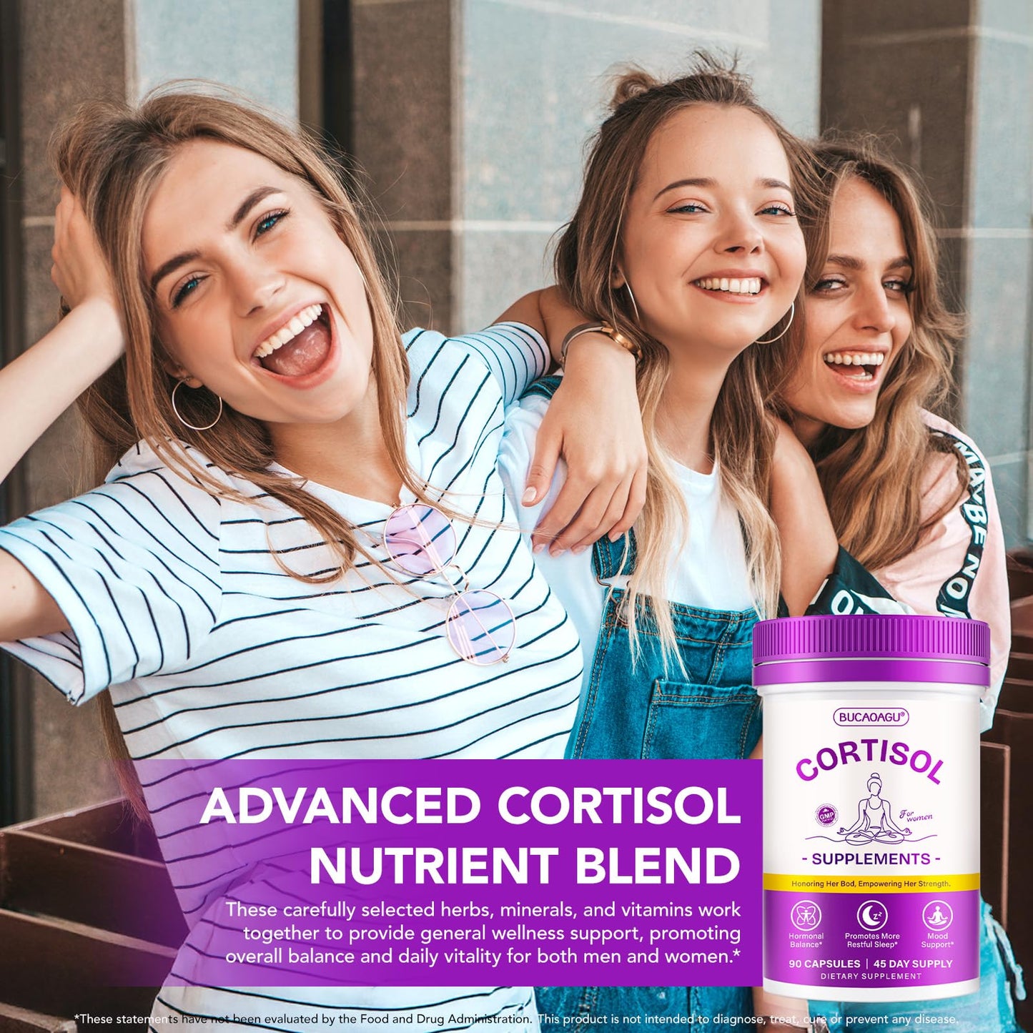 BUCAOAGU Cortisol Supplements for Women Capsule 90 Count
