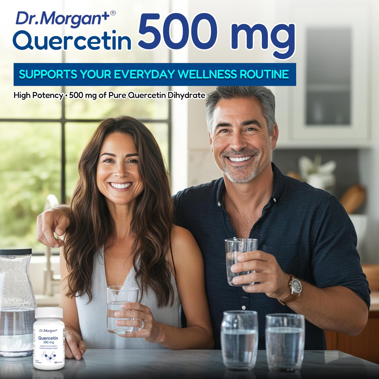 DR.MORGAN Quercetin 500mg Capsule, 60 Count
