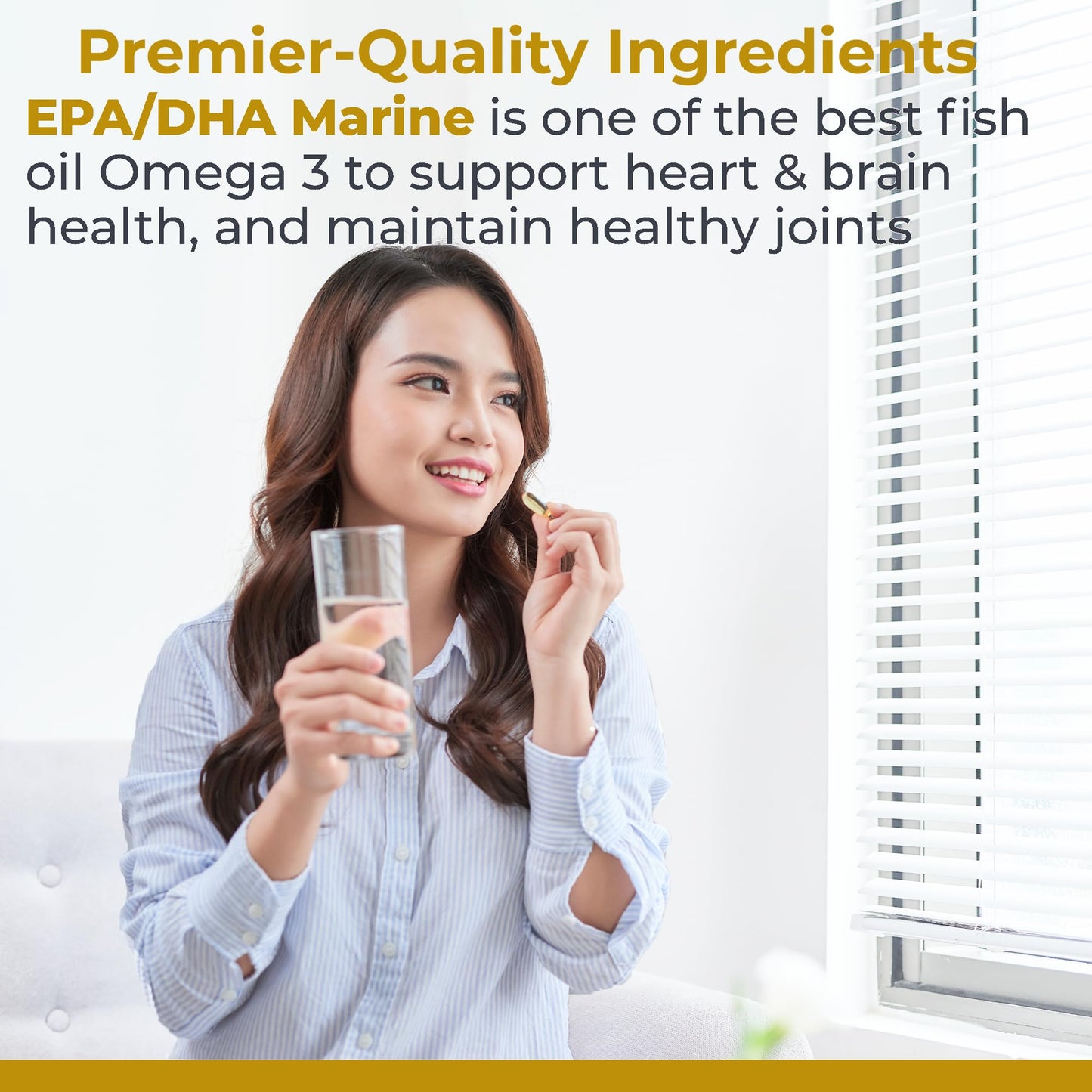 Premier Research Labs EPA DHA Marine Softgels Omega-3 Fish Oil, EPA/DHA Supplement, Natural, 90 Softgels