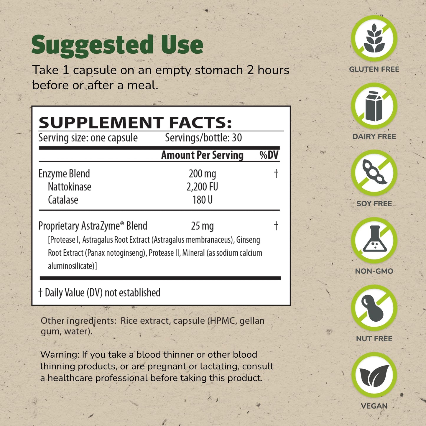 NattoStim Master Supplements NattoStim Delayed Release Vegetable Capsules 1 Count