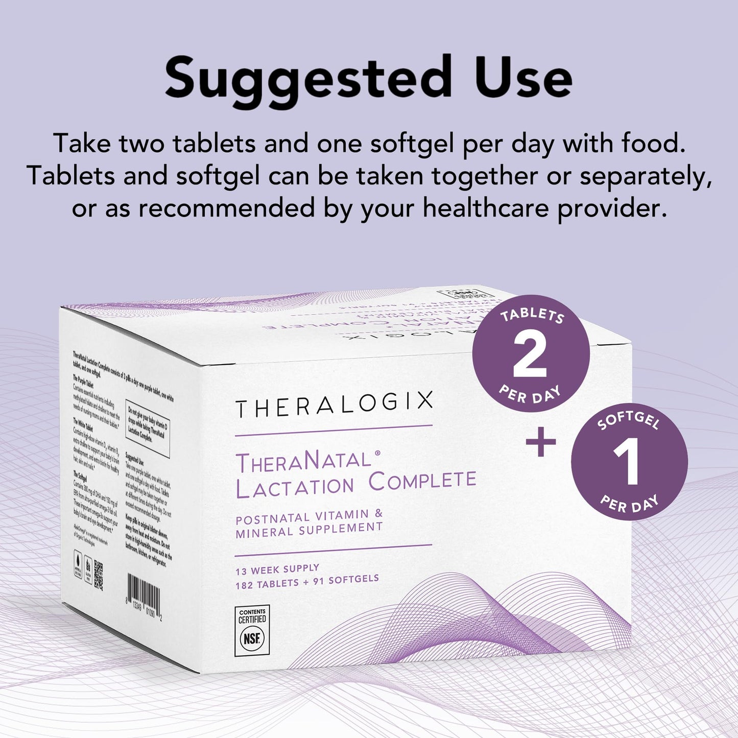Theralogix TheraNatal Lactation Complete Postnatal Vitamin Tablet, 90 Count