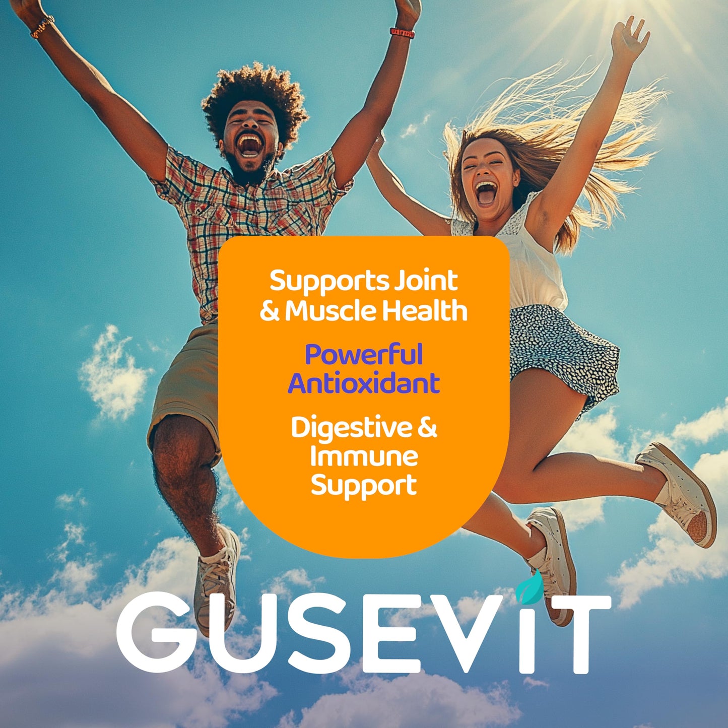 Gusevit Turmeric + Ginger Extract + BioPerine for Best Absorption (Black Pepper Extract), 1,300+ mg per Serving, Turmeric 95% Curcuminoids, 120 Capsules