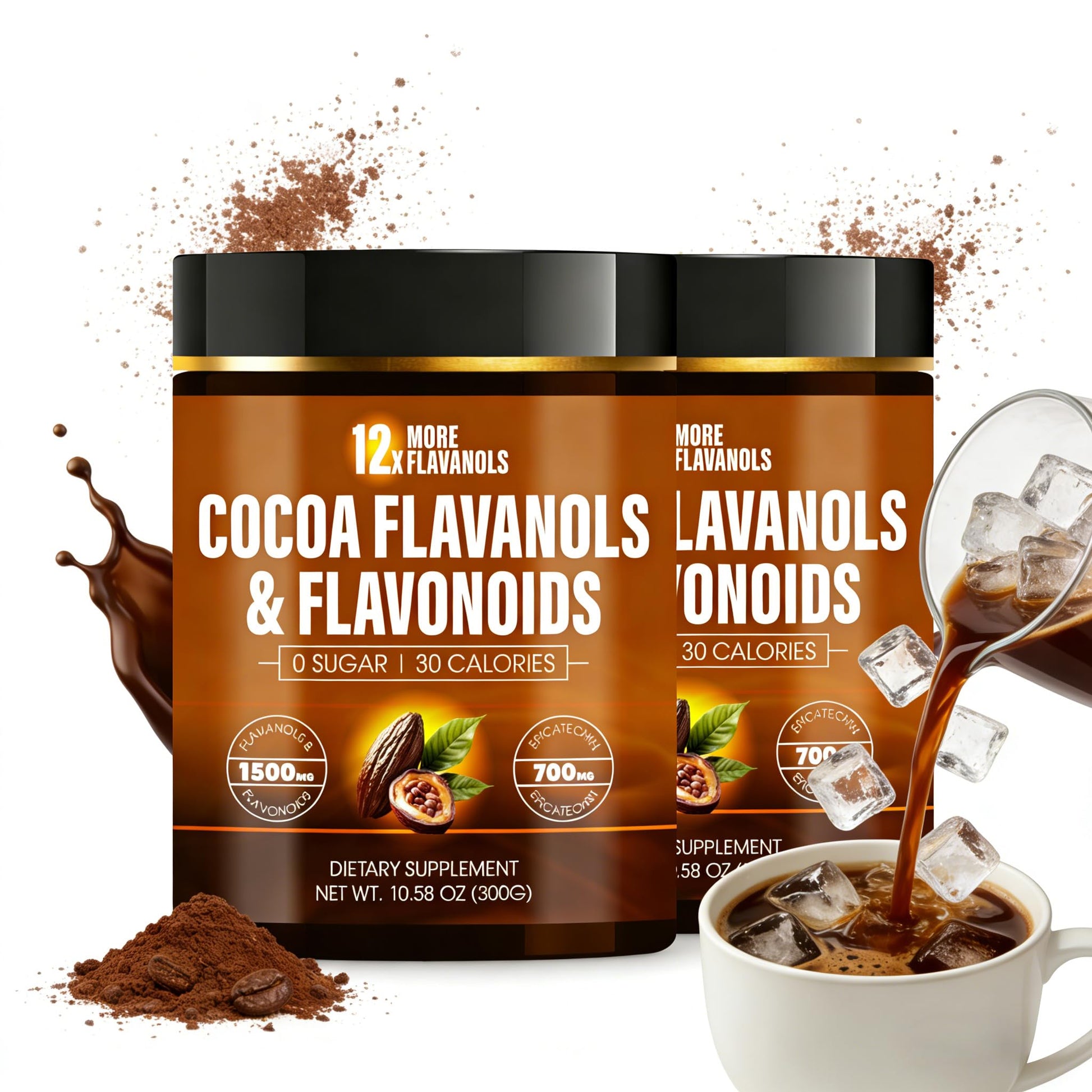 Hochornk High Flavanol Cocoa Powder, 300 g
