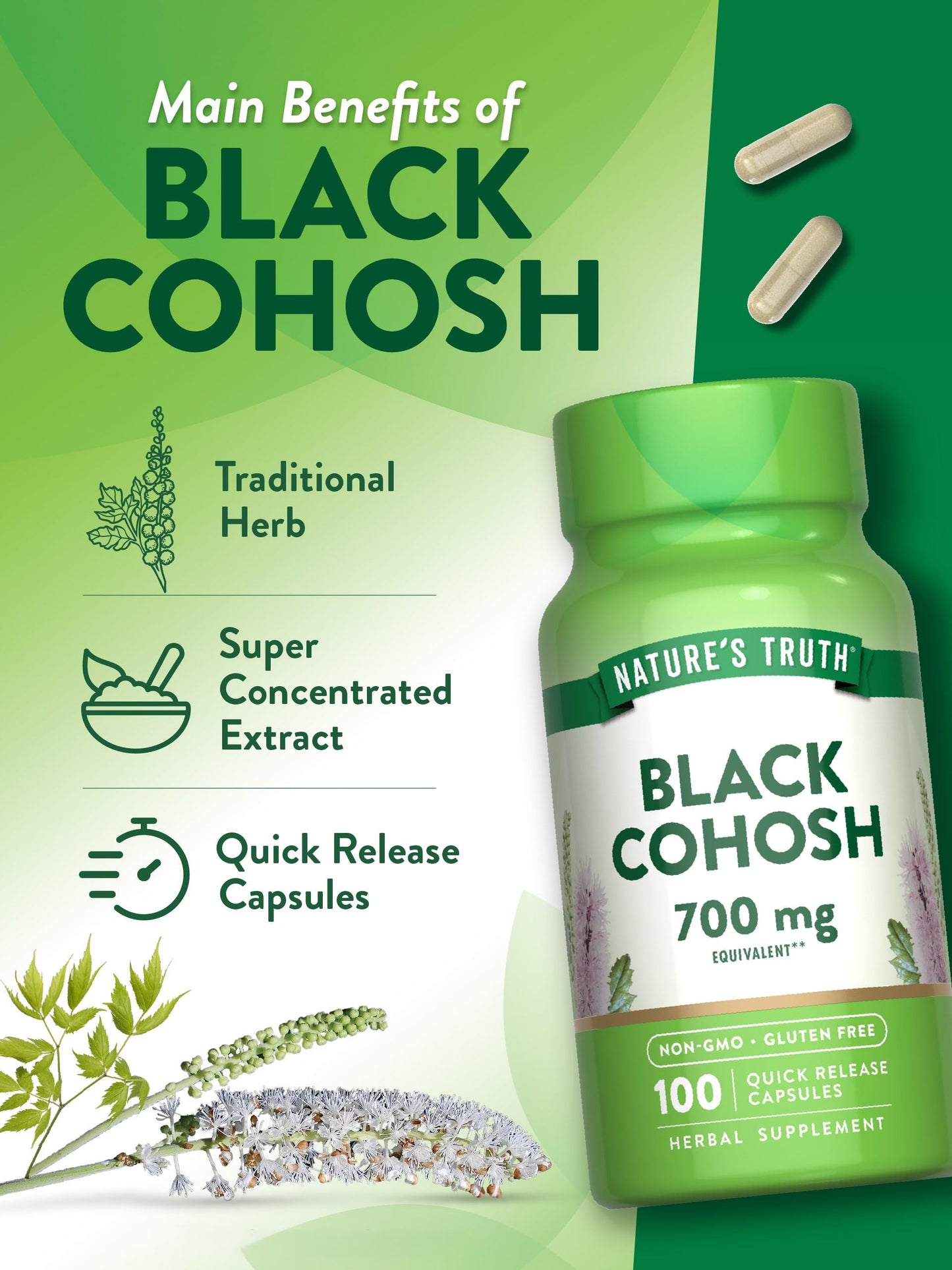 Nature's Truth Black Cohosh Capsules 100
