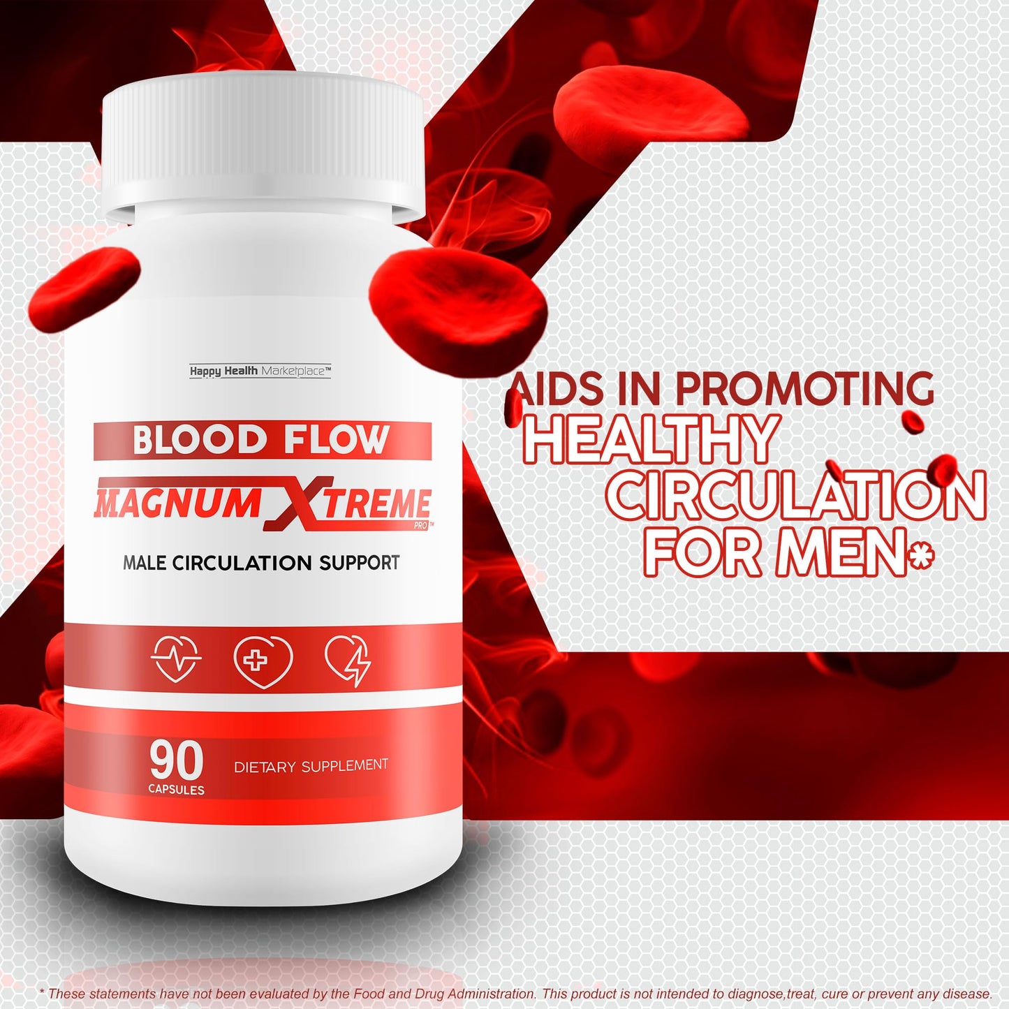 Happy Health Marketplace Blood Flow Magnum Xtreme Pro Capsule 90 Count