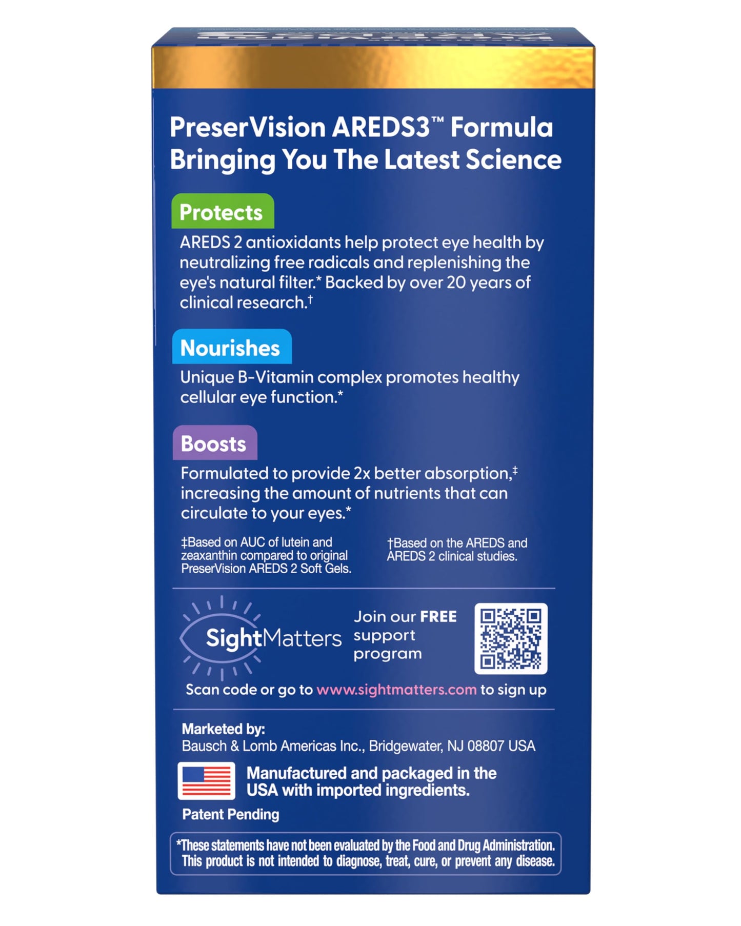PreserVision AREDS3 Eye Vitamins Tablets & Soft Gels, 90 Count