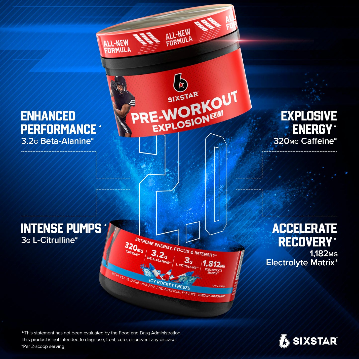 Six Star Pre-Workout Powder 9.52 Ounce
