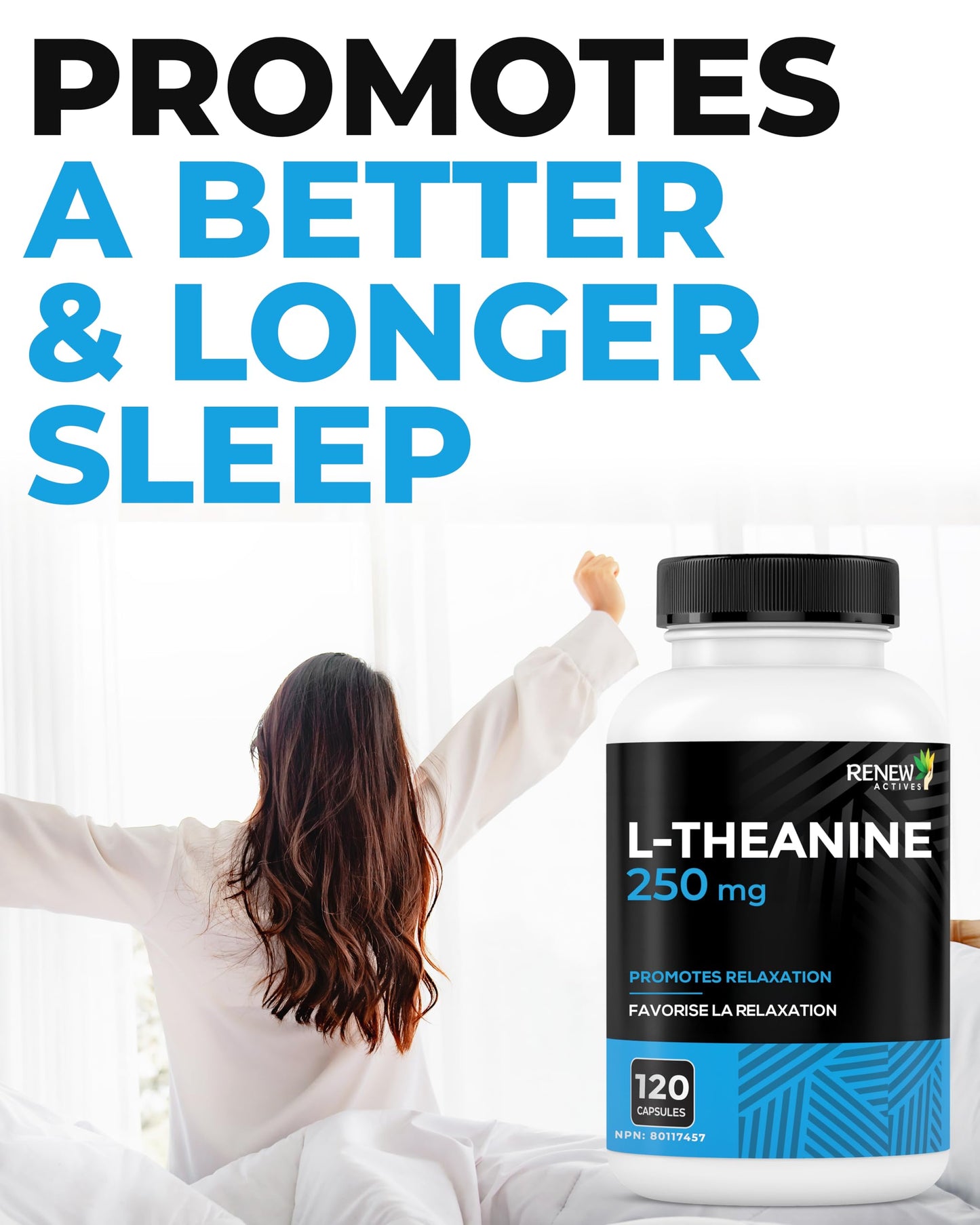 Renew Actives L-Theanine Supplements Capsule 1 Count