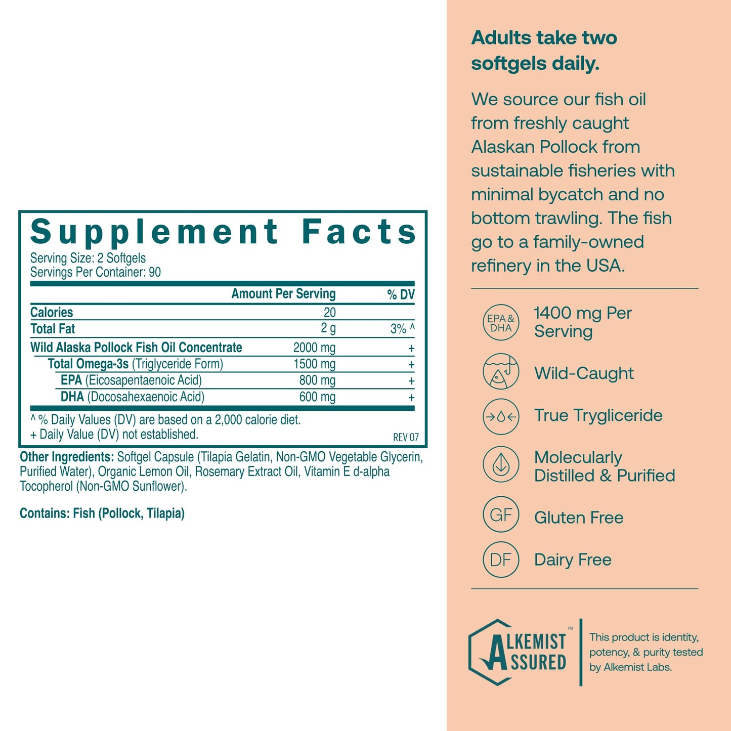 True Grace Omega-3 Fish Oil Softgels, 180-count