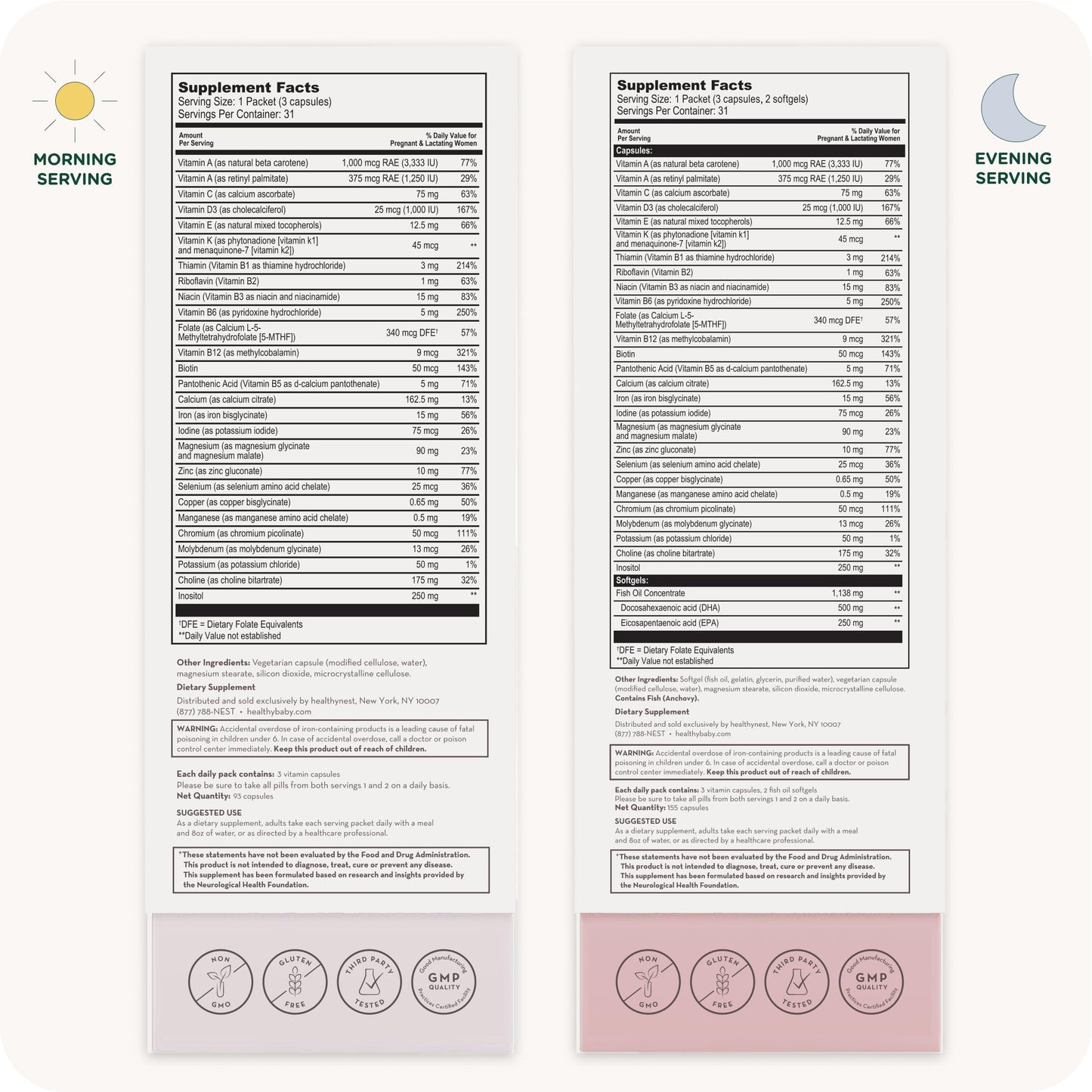 Healthybaby HealthyNest Preconception & 1st Trimester Prenatal Vitamin Softgel, 1 Count