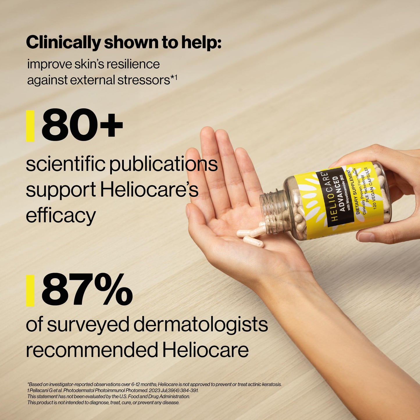 Heliocare Advanced with Nicotinamide Antioxidant Supplement Capsule, 120 Capsules