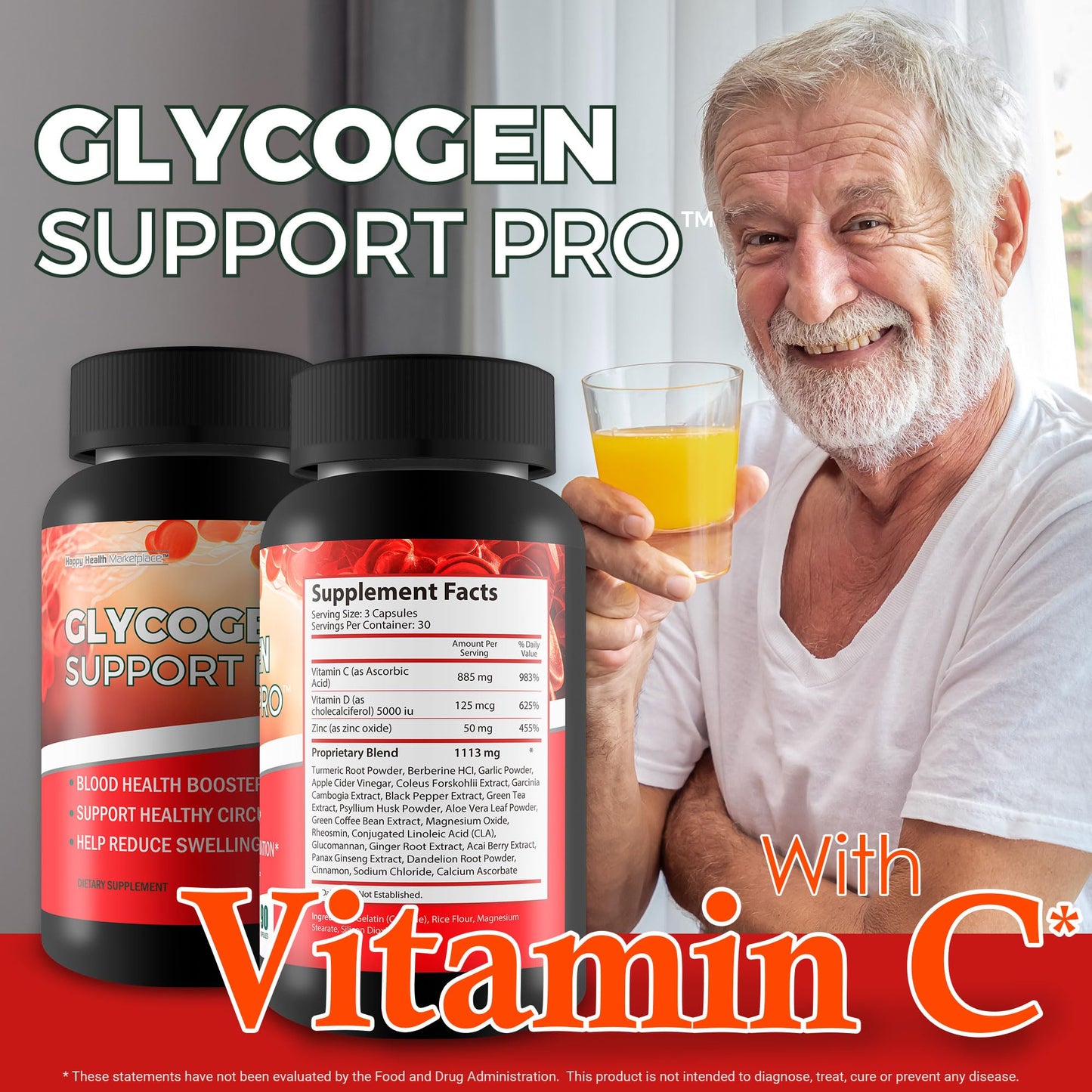 Happy Health Marketplace Glycogen Support Pro Capsule, 90 Count