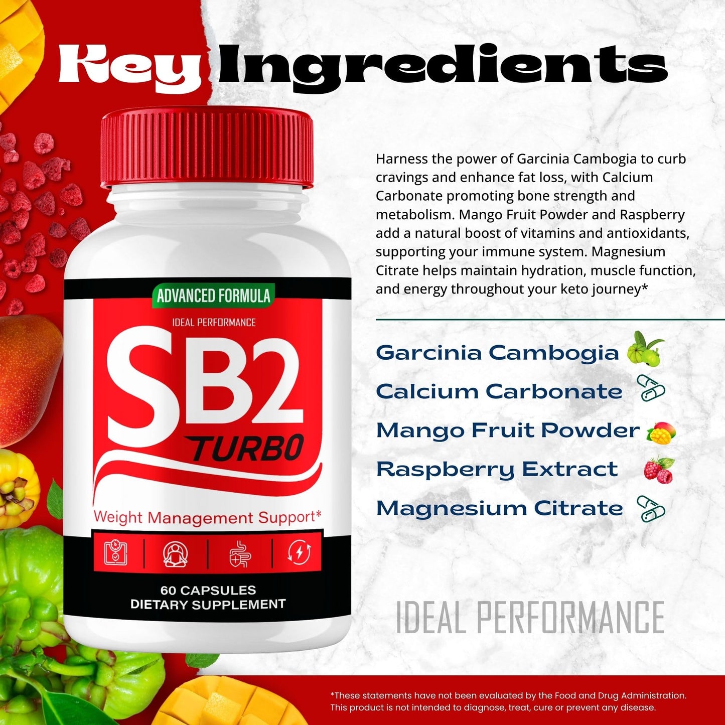 IDEAL PERFORMANCE SB2 Turbo Capsules, 60 Capsules