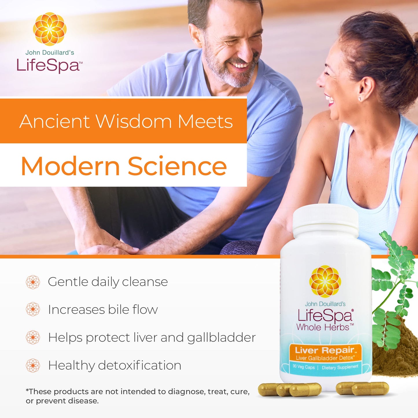 LifeSpa Whole Herbs Liver Repair Capsules, 90 Capsules