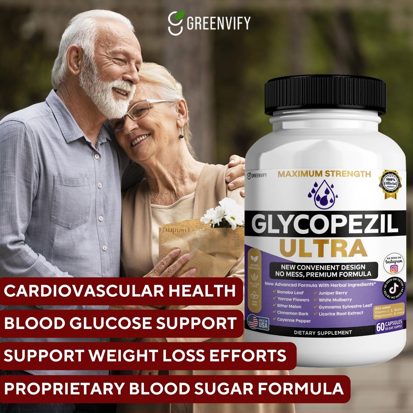 GREENVIFY Glycopezil Ultra Dietary Supplement Capsules 60