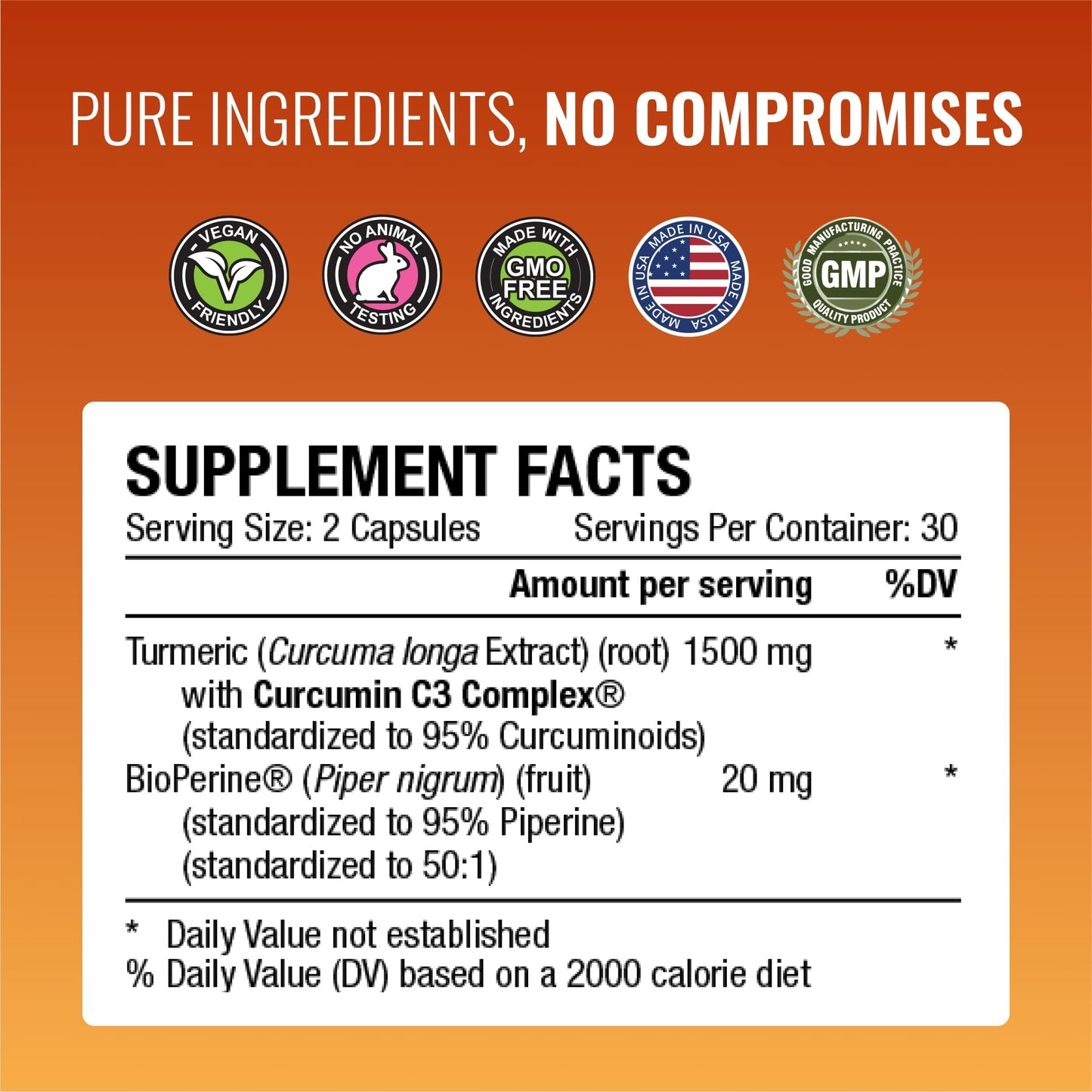 Approved Science Turmeric MD Turmeric Extract with BioPerine Black Pepper & 95% Standardized Turmeric Curcuminoids Capsules 360