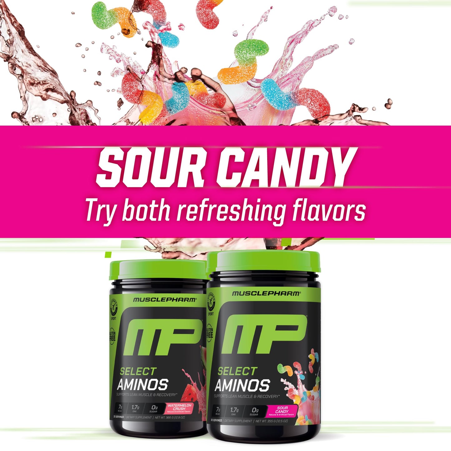 Muscle Pharm Select Aminos EAA + BCAAs Powder 64 Servings