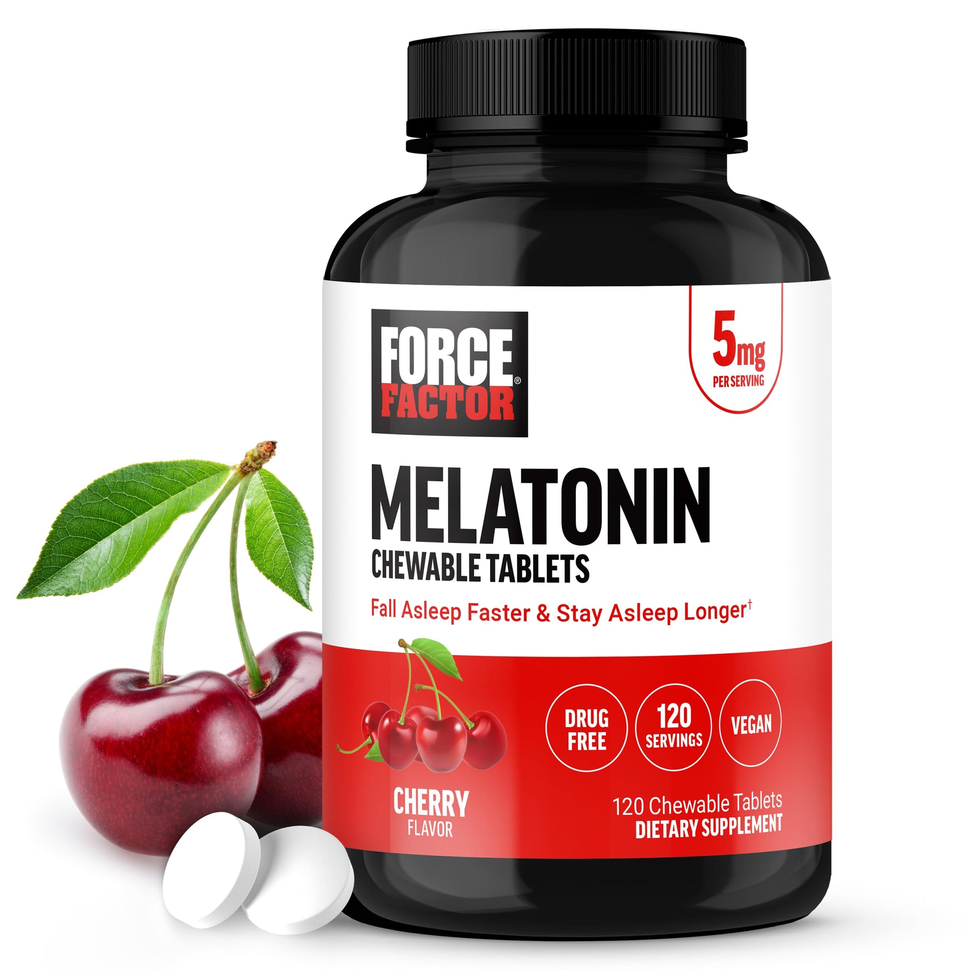Force Factor Chewable Melatonin 5mg 120 Tablets