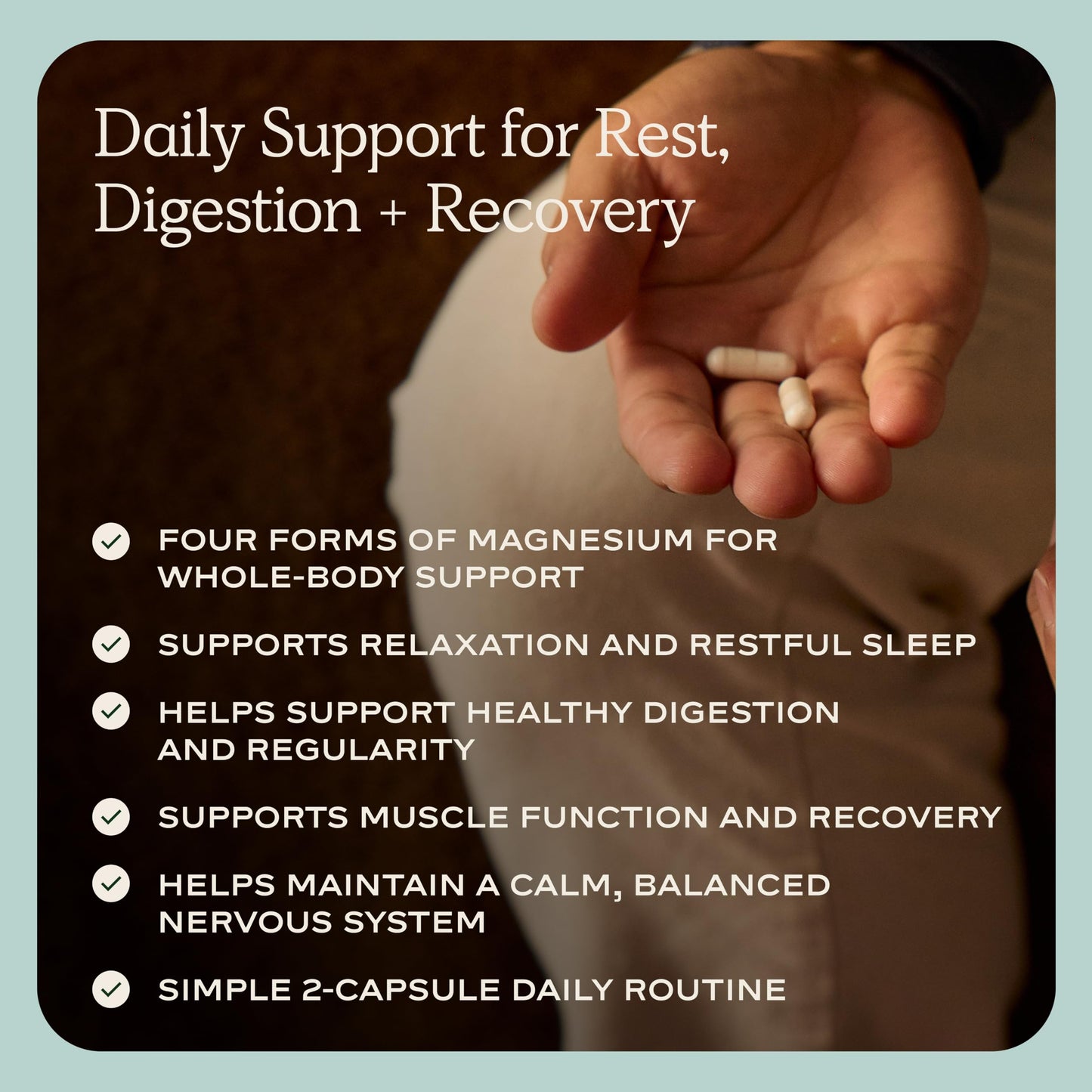 WeNatal Rest + Digest Magnesium – Sleep, Mood & Stress Support, 60 Capsules