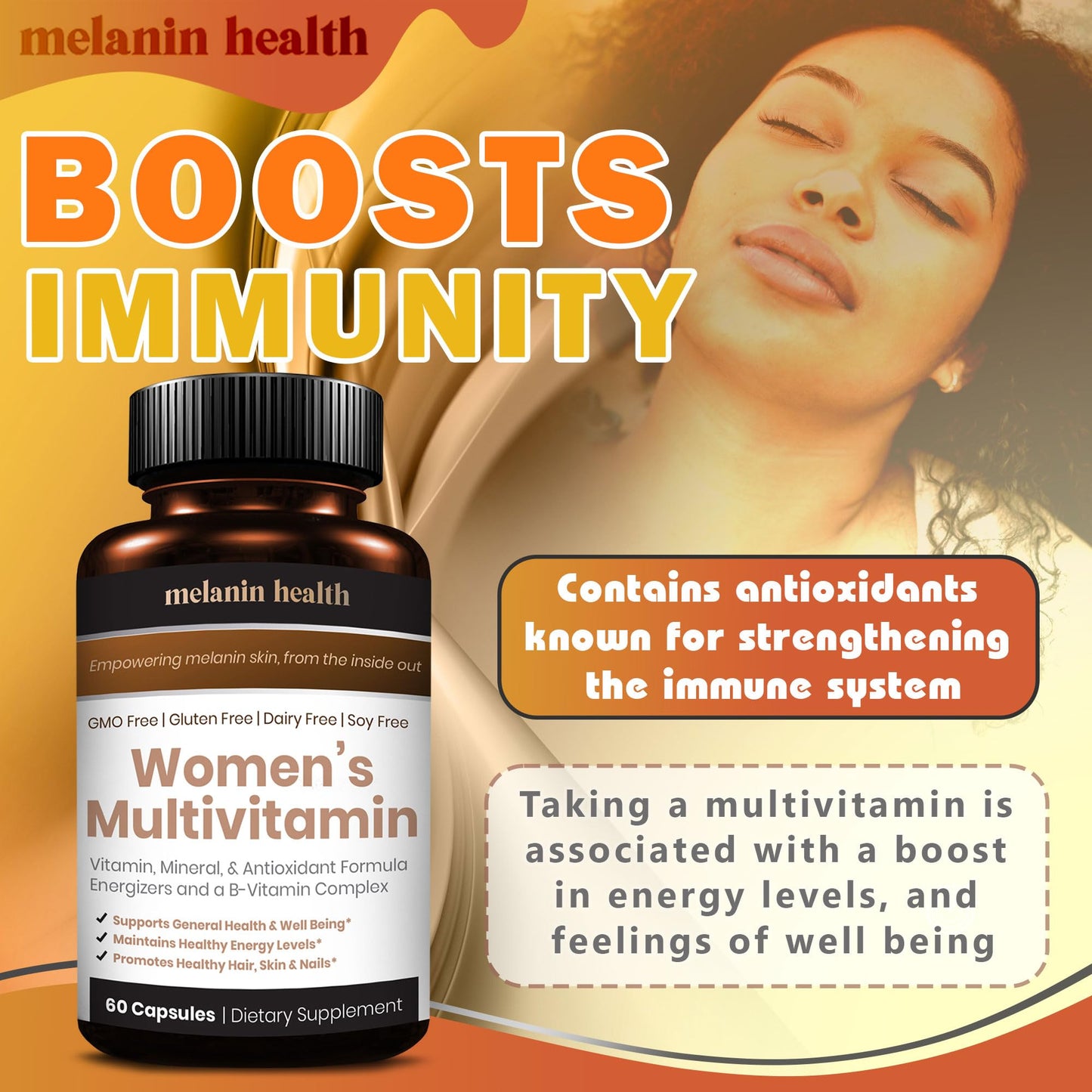 Melanin Health Women's Multivitamin Capsule 60 Count