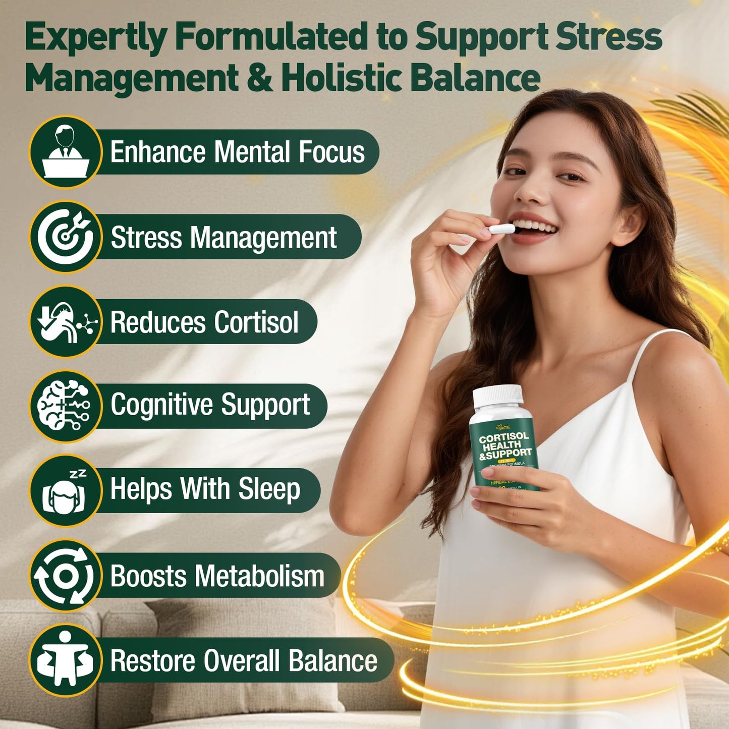 Hoozzch Cortisol Manager Capsules, 90 Count