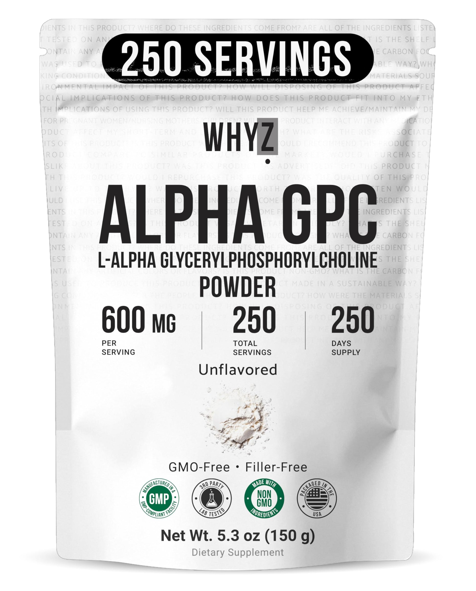 WHYZ Alpha GPC Powder 5.3 oz