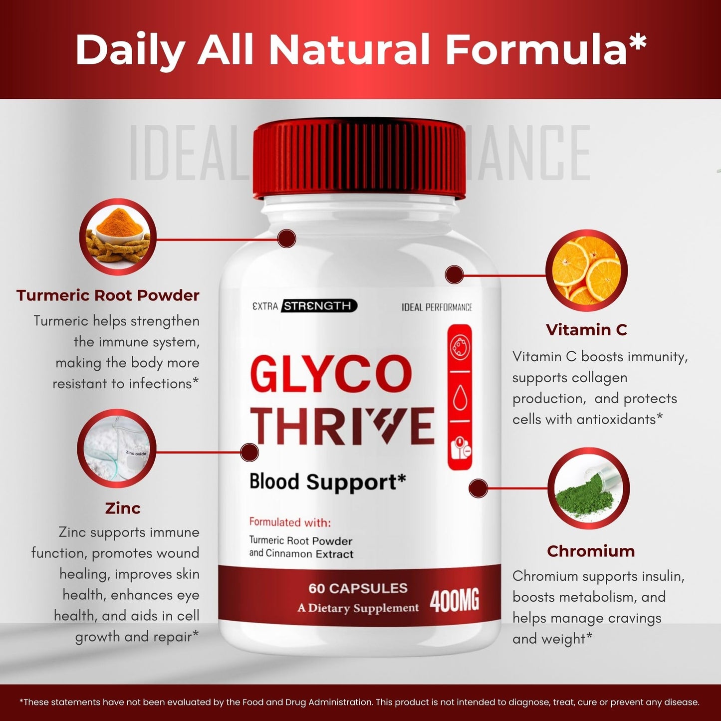 IDEAL PERFORMANCE Glyco Thrive Capsules 120 Count