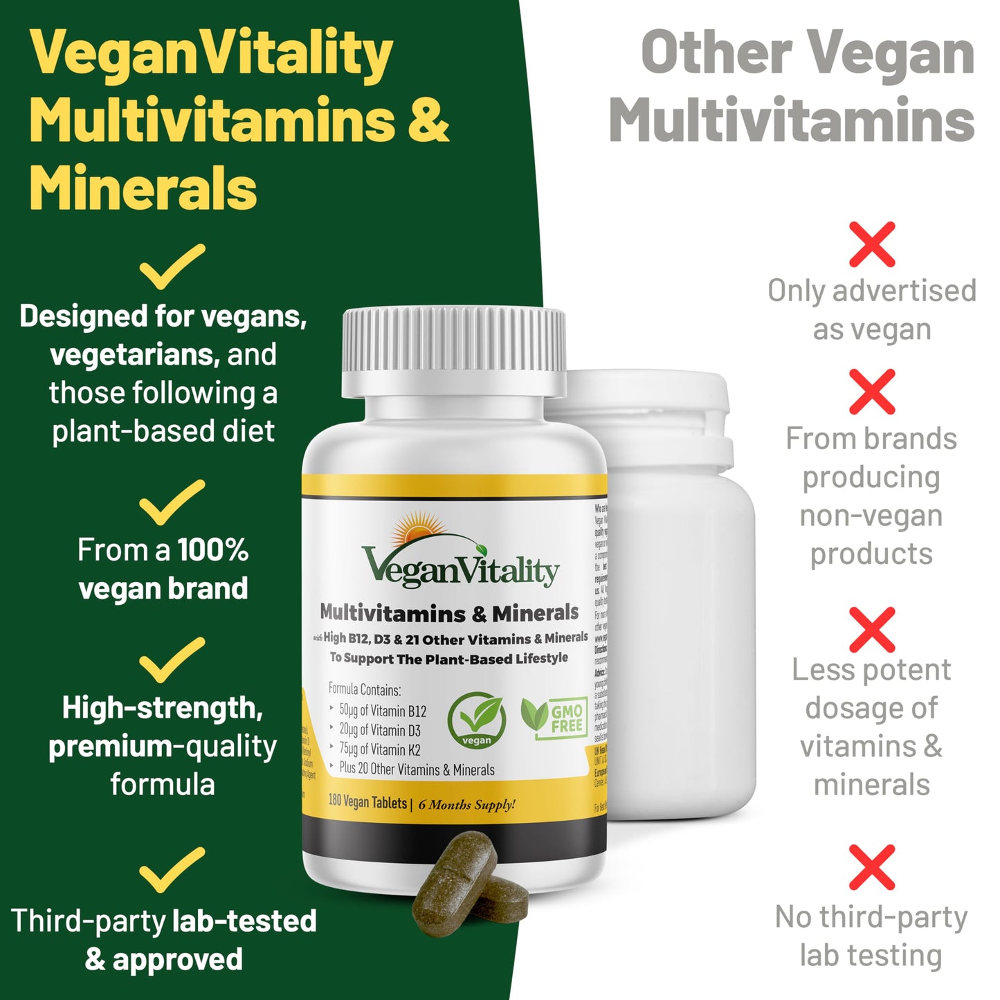 Vegan Vitality Immunity Booster Bundle Tablet, 183 Tablets