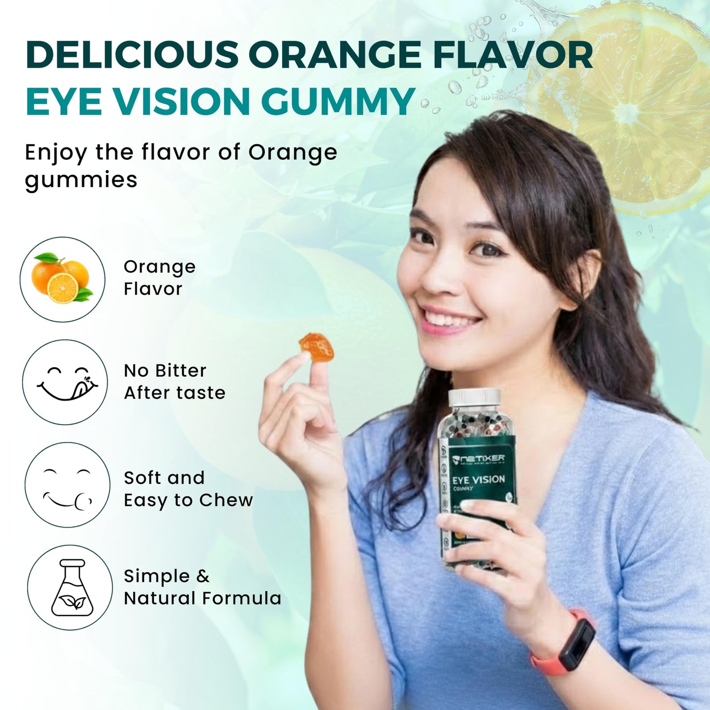 nETiXER Eye Vision Gummies, 60 Gummies